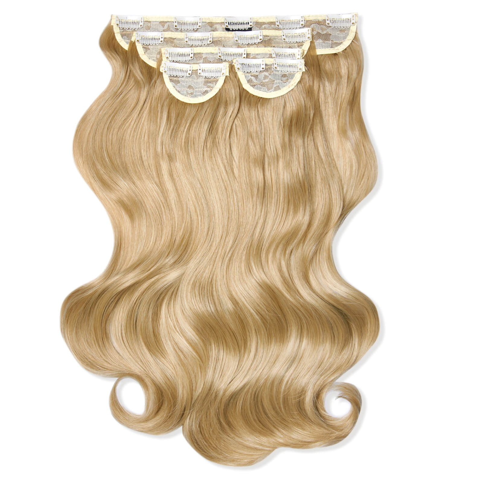Lullabellz Super Thick 22  5 Piece Natural Wavy Clip In Extensions (various Shades) - Golden Blonde