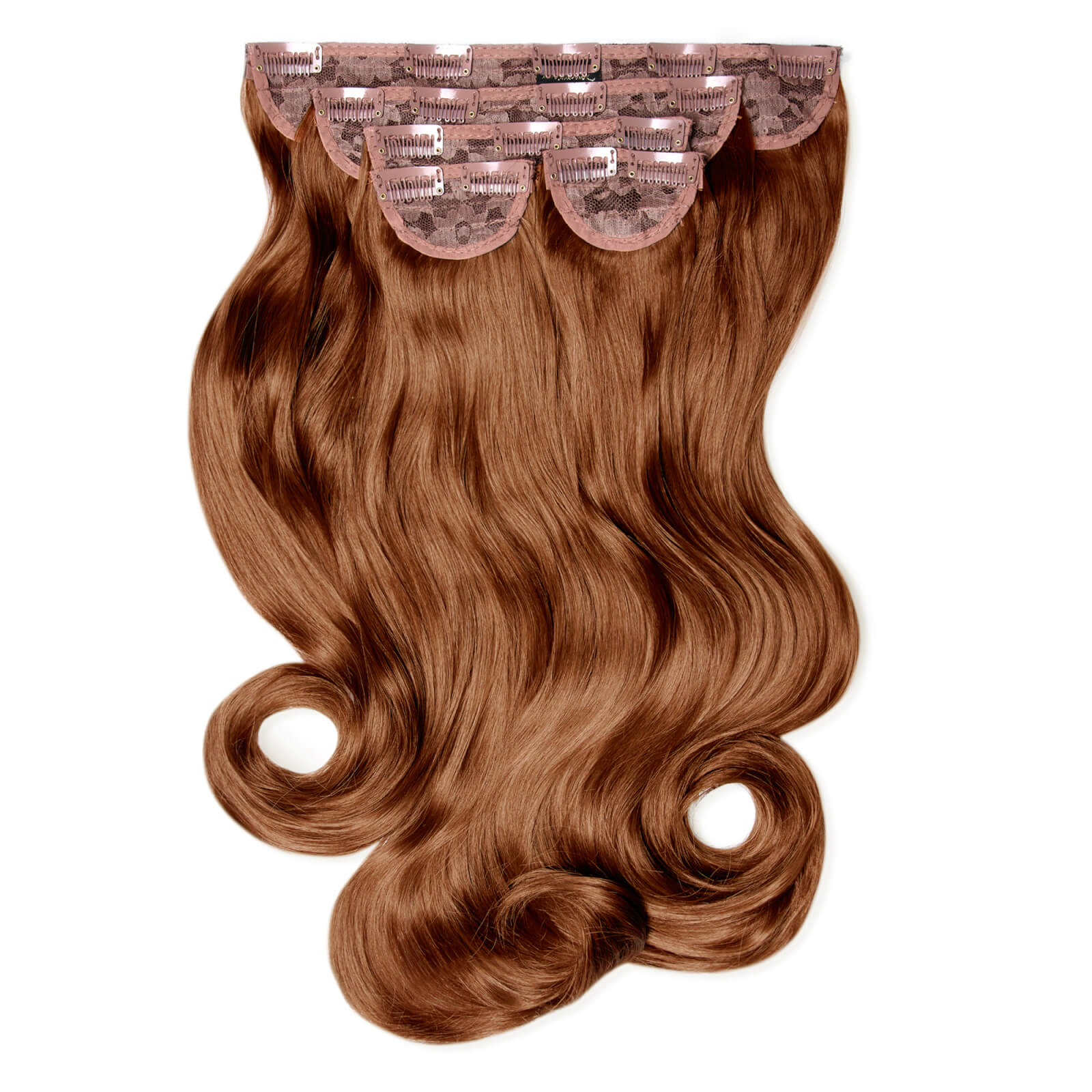 Lullabellz Super Thick 22  5 Piece Natural Wavy Clip In Extensions (various Shades) - Mixed Auburn