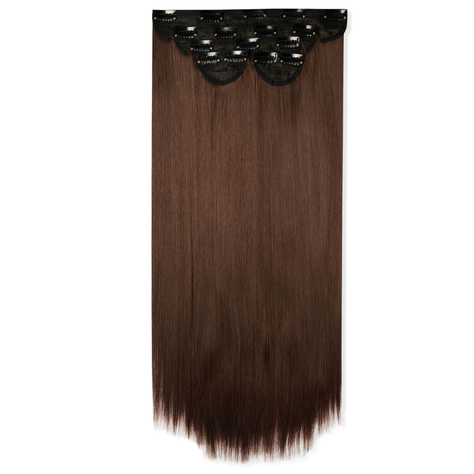 Lullabellz Super Thick 22  5 Piece Straight Clip In Extensions (various Shades) - Choc Brown