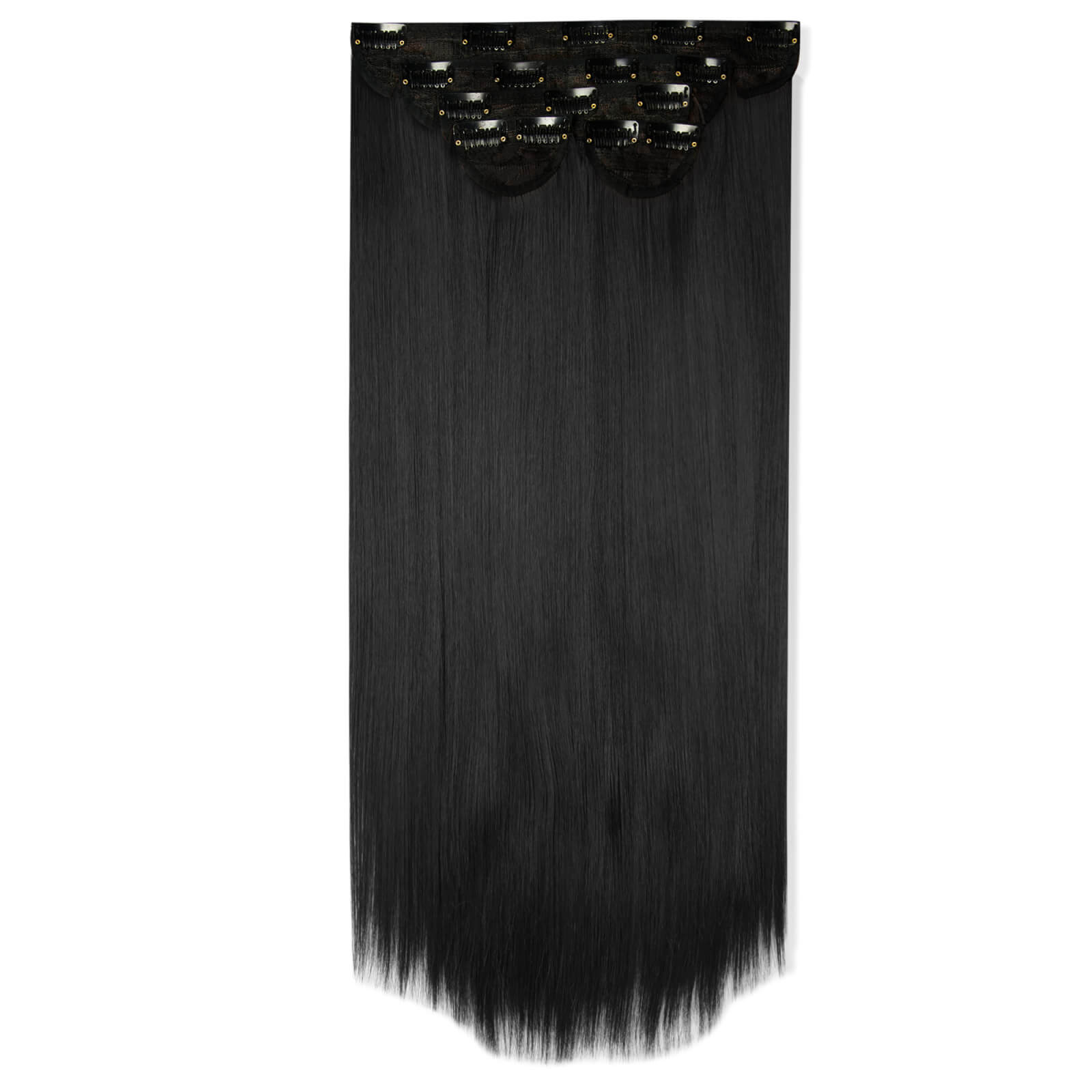 Lullabellz Super Thick 22  5 Piece Straight Clip In Extensions (various Shades) - Natural Black