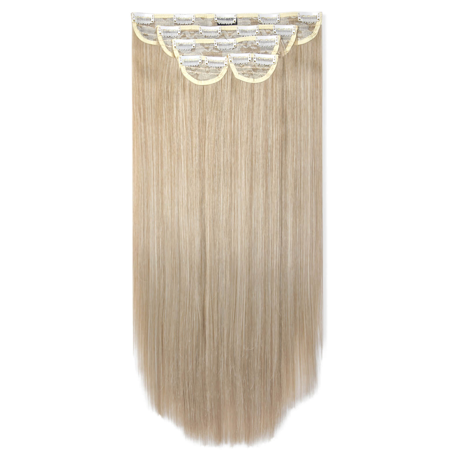 LullaBellz Super Thick 22  5 Piece Straight Clip In Extensions (Various Shades) - California Blonde