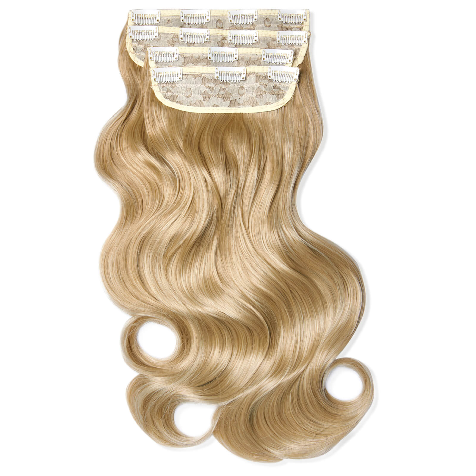 LullaBellz Ultimate Half Up Half Down 22 Inch Curly Extension and Pony Set (Various Shades) - Golden