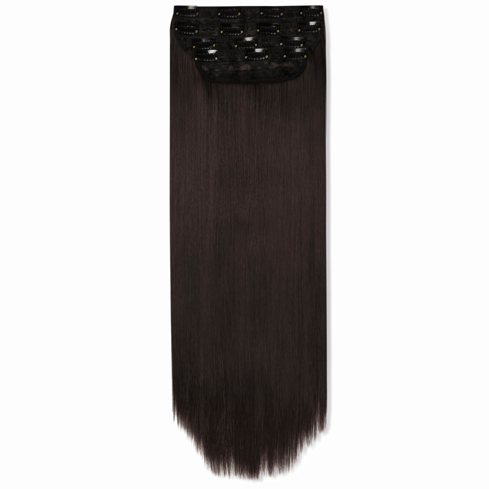 

LullaBellz Ultimate Half Up Half Down 22 Straight Extension and Pony Set (Various Shades) - Dark Brown