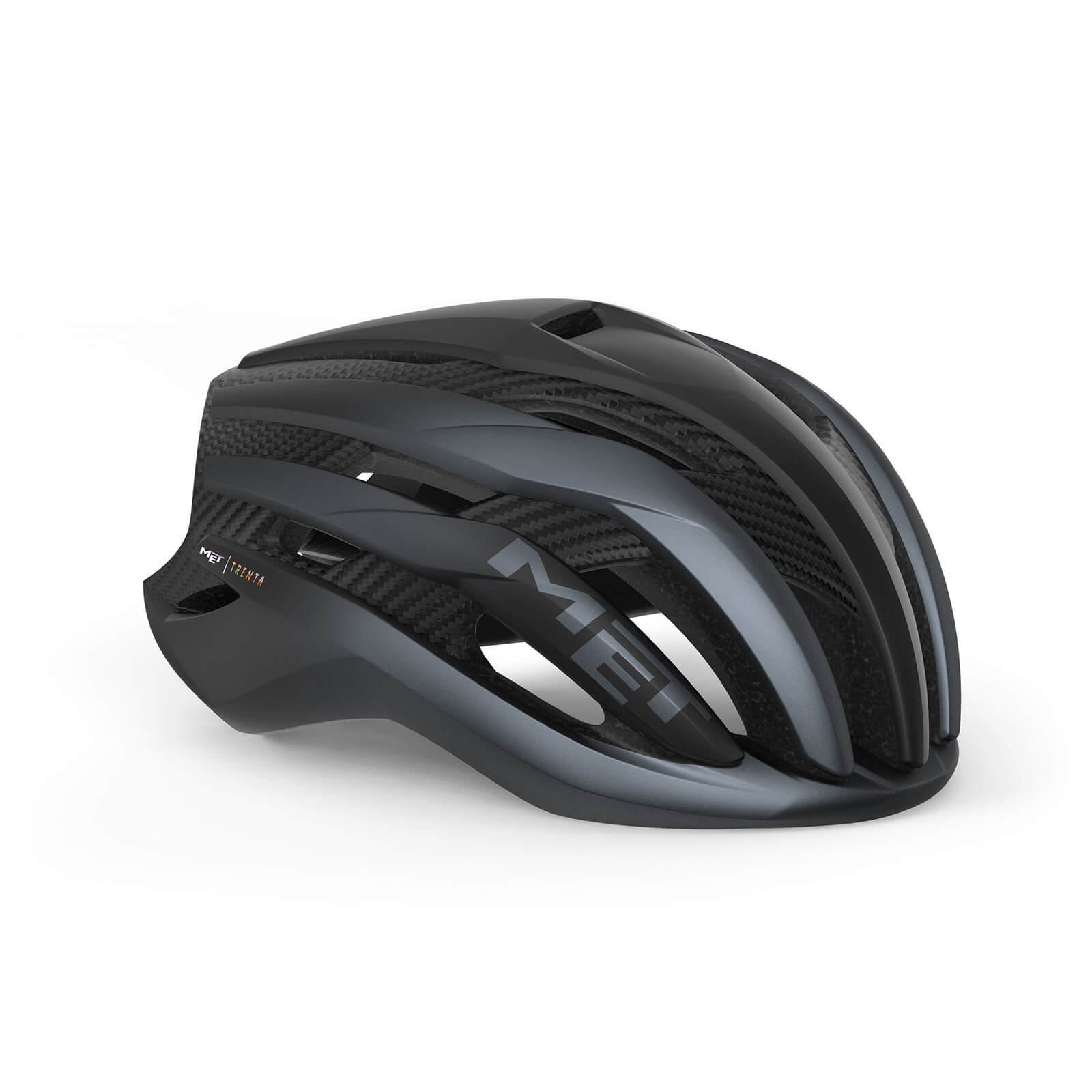 MET Trenta 3K Carbon MIPS Road Helmet - S - Schwarz