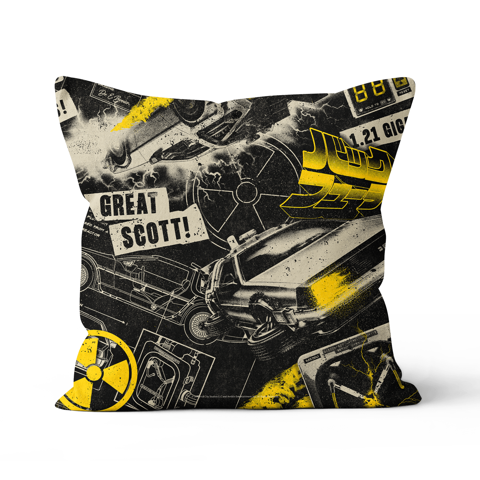 

Back To The Future 1.21 Gigawatts Square Cushion - 40x40cm - Soft Touch