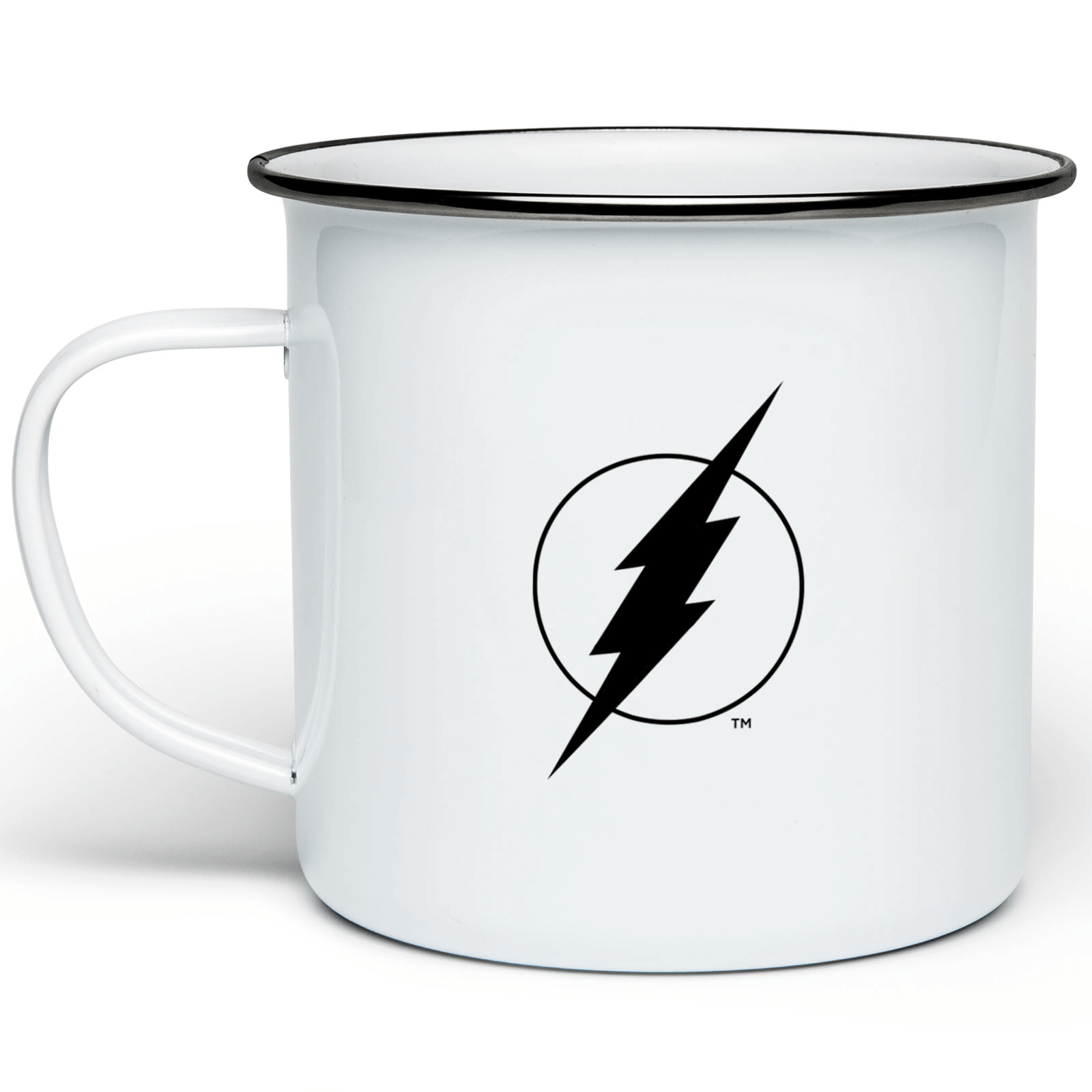 The Flash Logo Enamel Mug - White