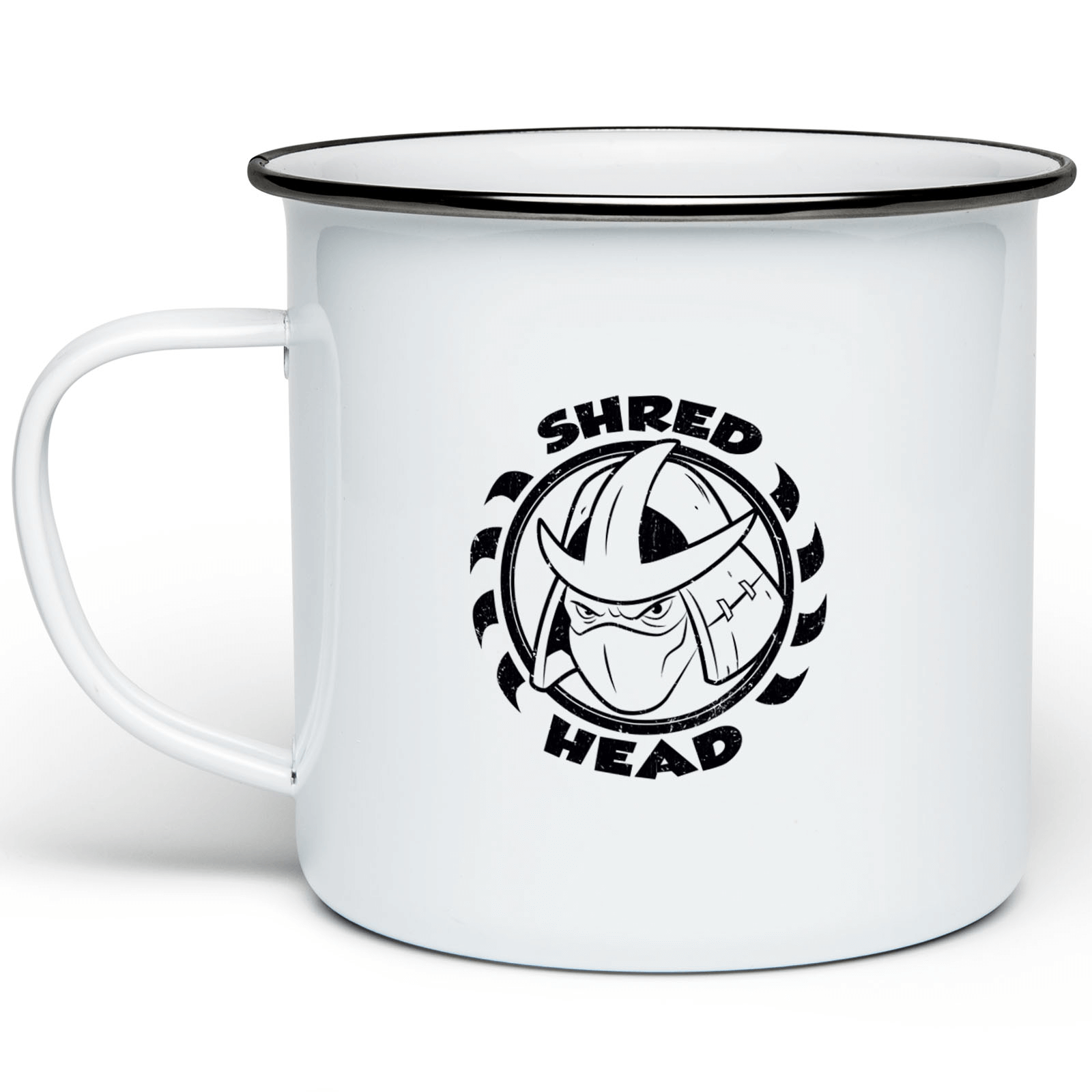 Teenage Mutant Ninja Turtles Shred Head Enamel Mug – White