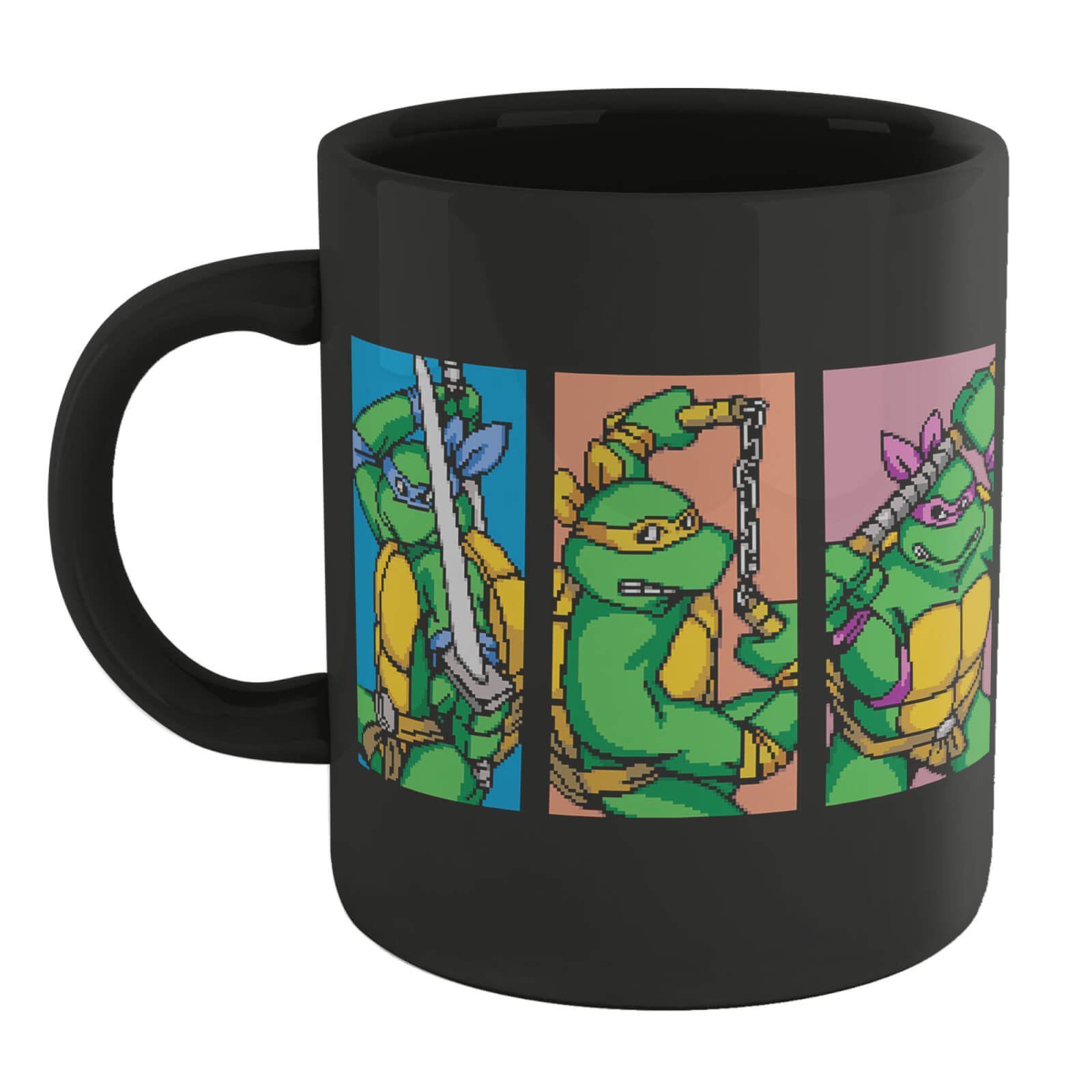 Teenage Mutant Ninja Turtles TMNT Characters Mug – Black