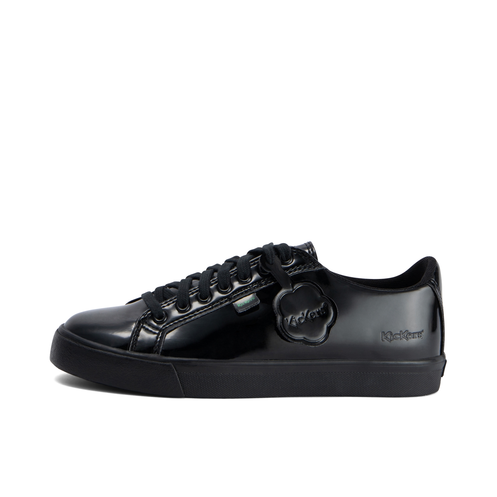 Youth Womens Tovni Lacer Leather Alternative Patent Leather Black