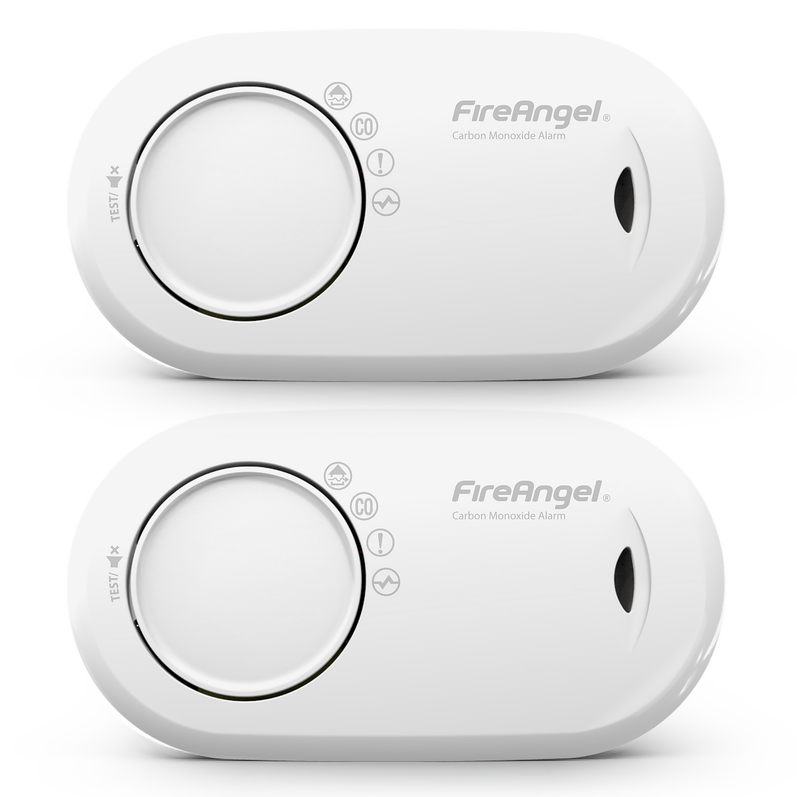 FireAngel Carbon Monoxide Alarm with 10 Year Sealed For Life Battery - Twin Pack