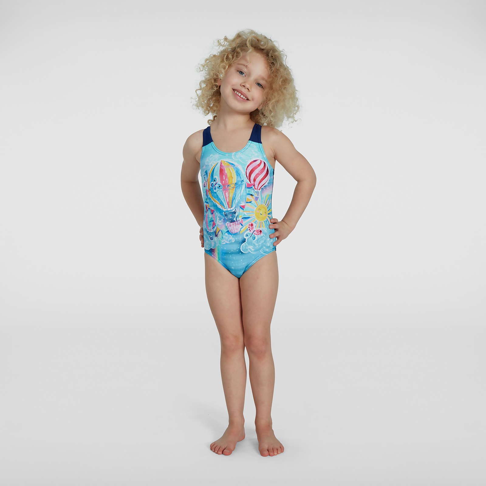 Infant Girls' Digital Allover Swimsuit Purple/Blue