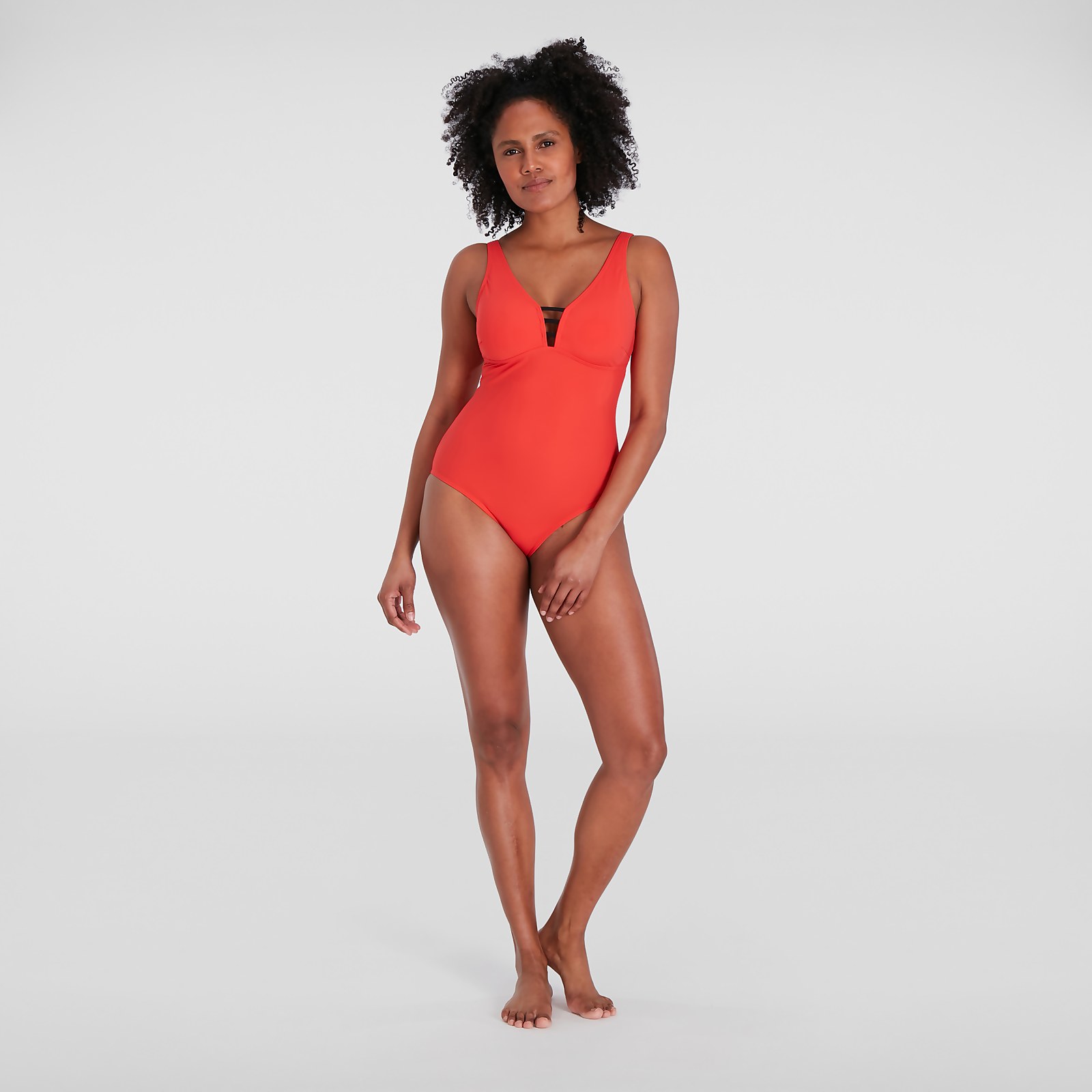 Maillot de bain Femme effet galbant OpalGleam rouge/noir