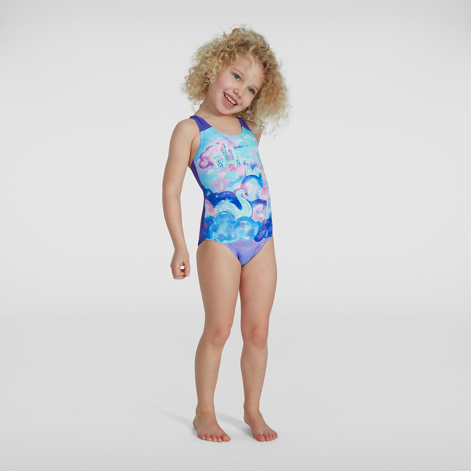 Infant Girls' Digital Placement Swimsuit Purple/Pink