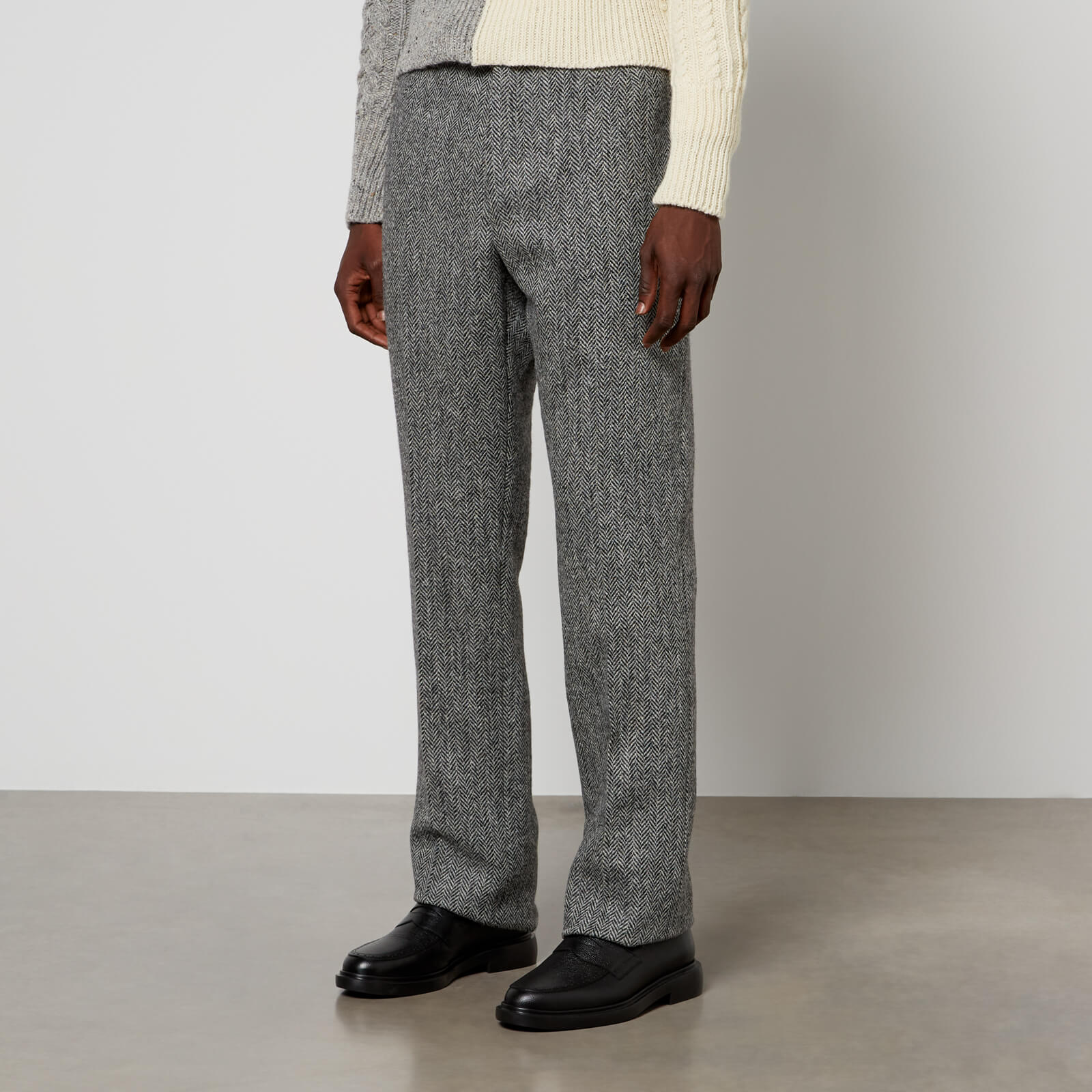 Thom Browne Fit 1 Herringbone Wool-Tweed Trousers - 3/L