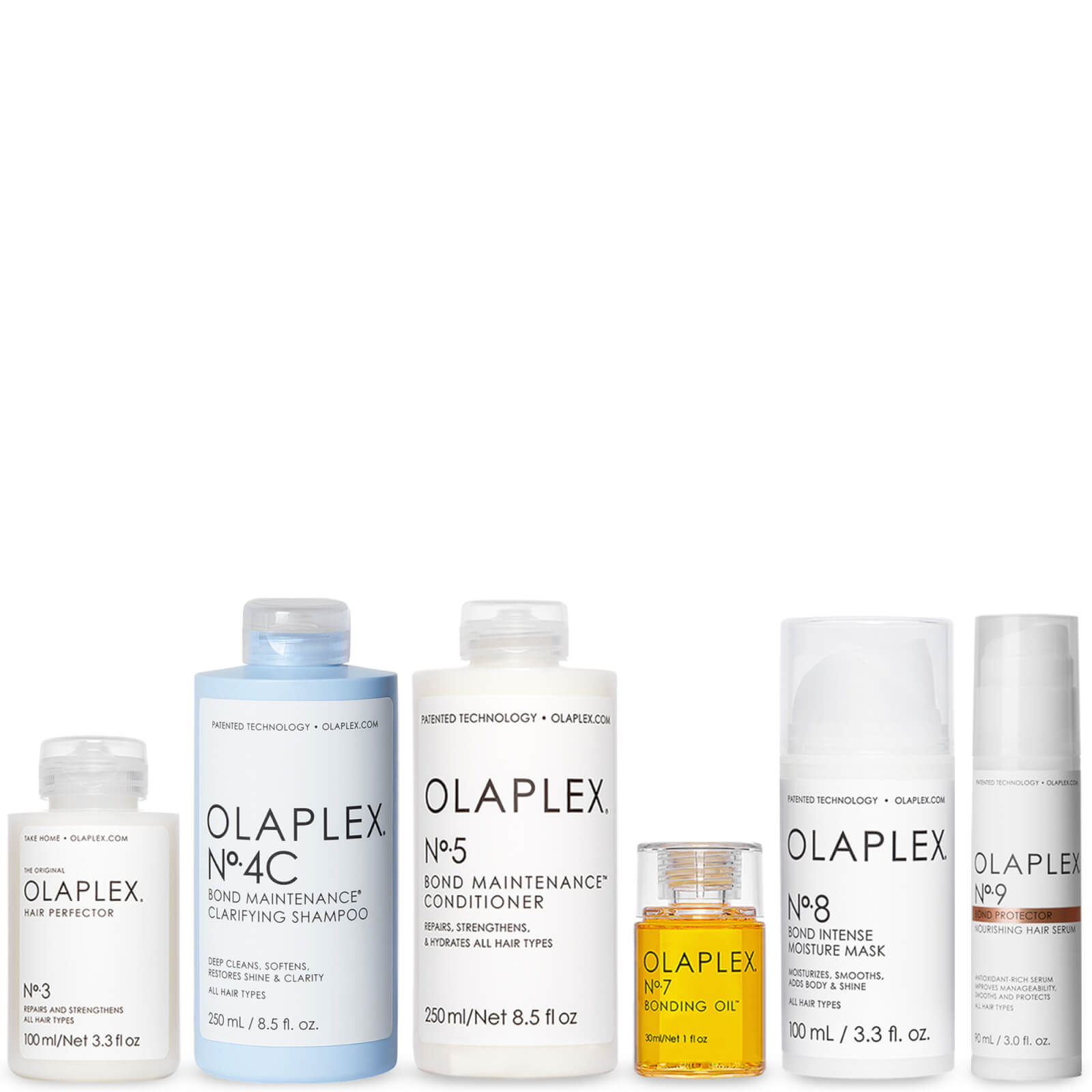 

Olaplex Clarifying Shampoo Bundle No.3, No.4C, No.5, No.7, No.8 and No.9