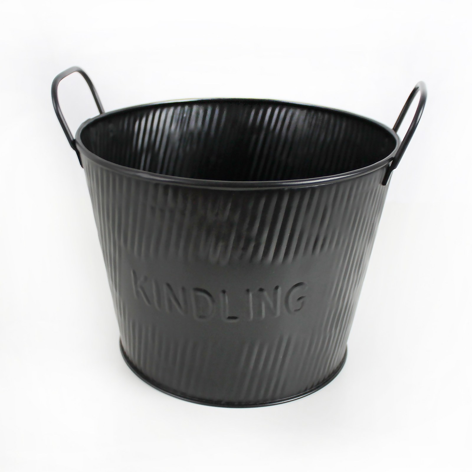 Photo of Embossed Kindling Bucket - Black