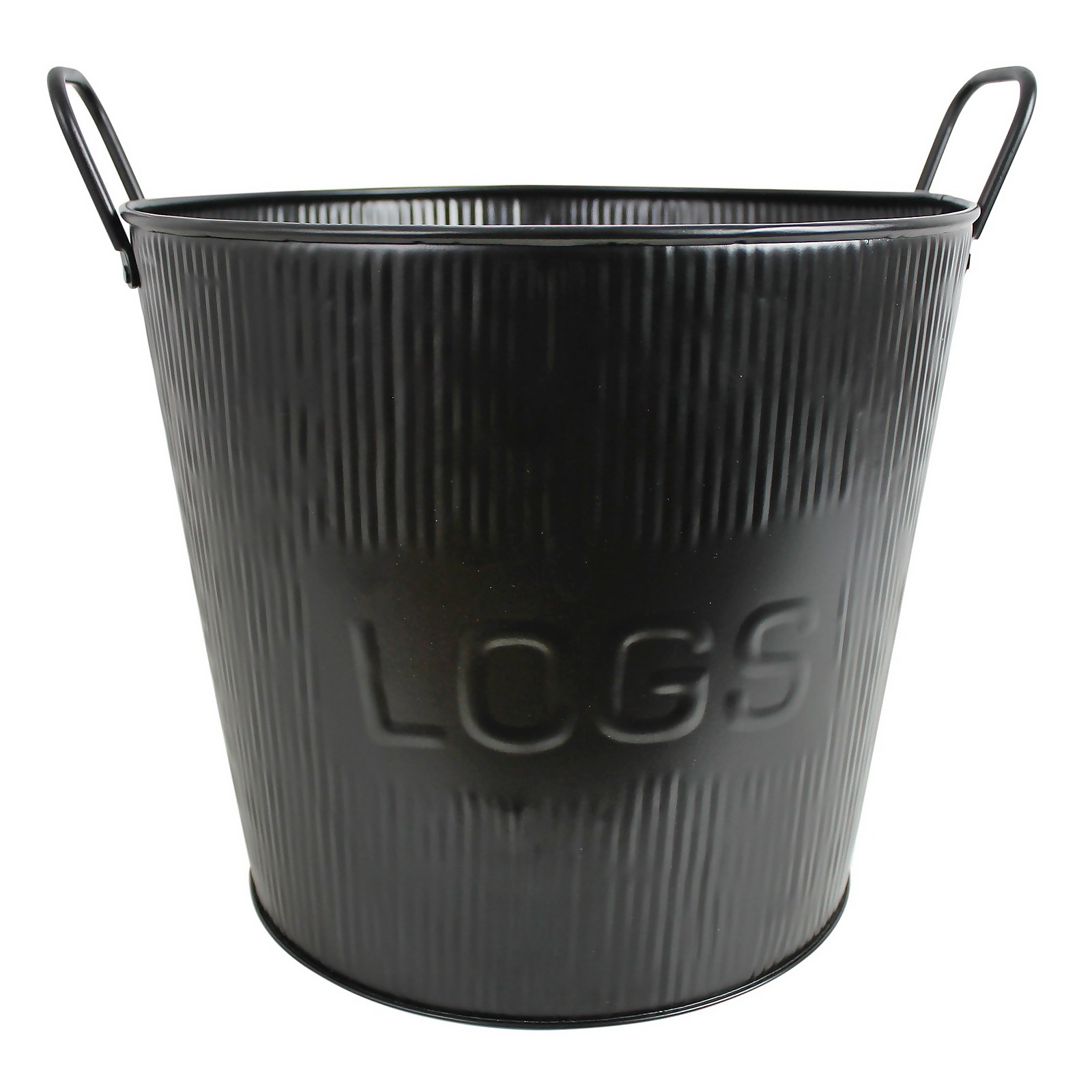 Photo of Embossed Log Bucket - Black