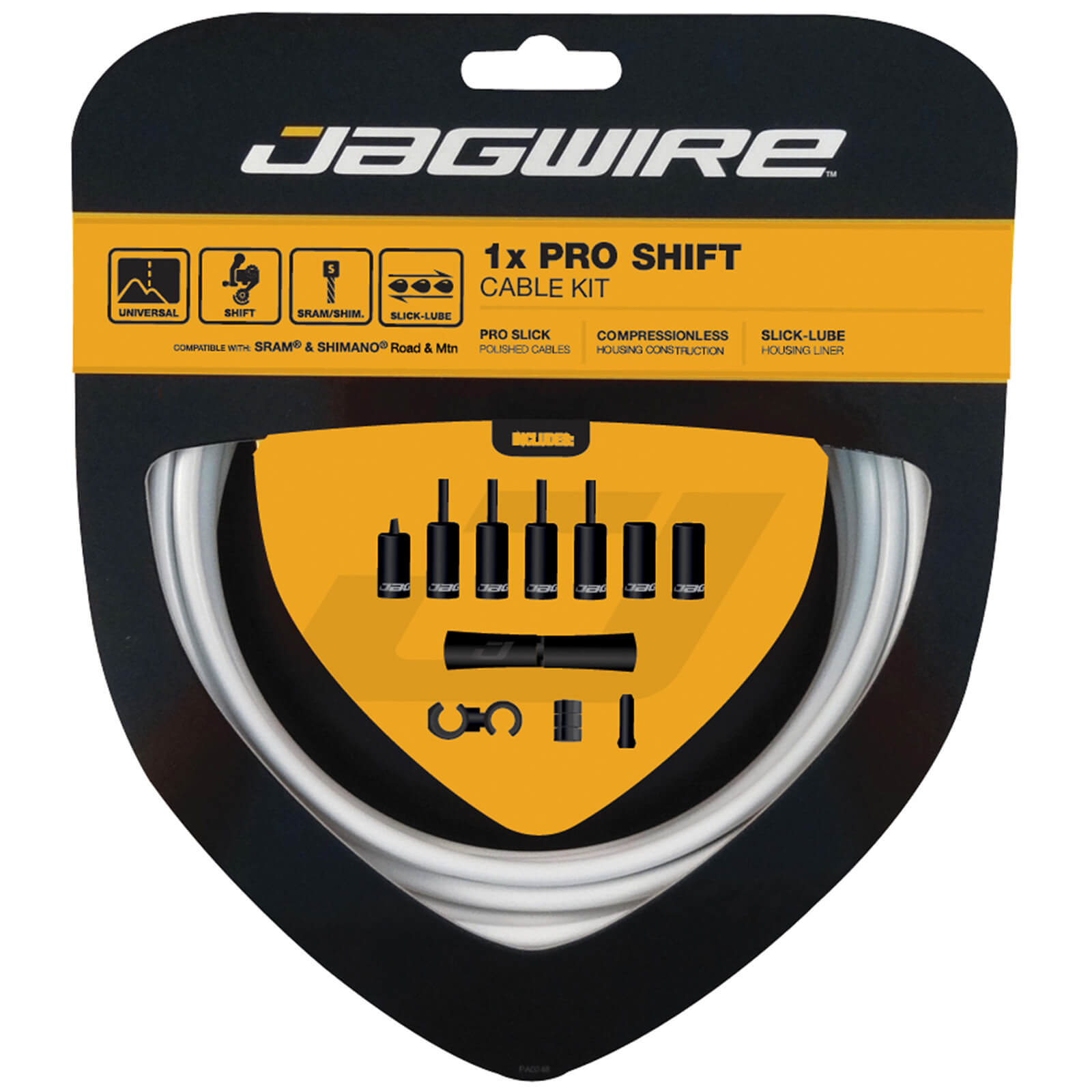 Jagwire Shift Kit Gear Cableset - 1x - White