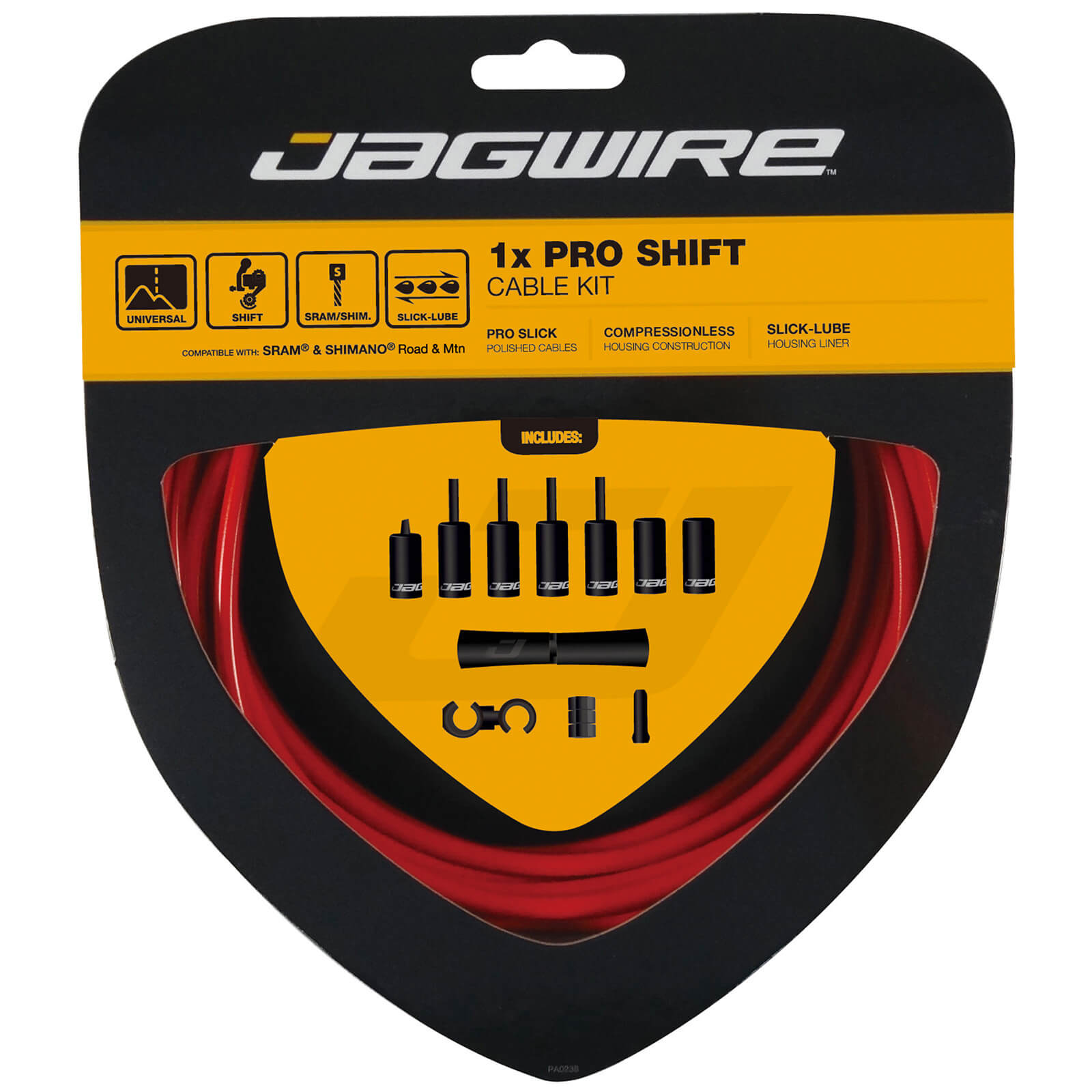 Jagwire Shift Kit Gear Cableset - 1x - Red