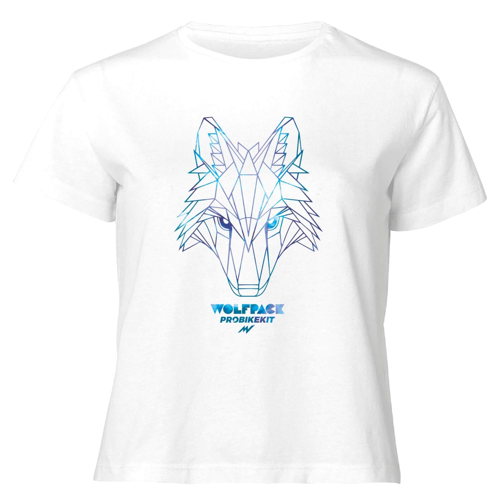 Wolfpack Galaxy Chest Women's Cropped T-Shirt - White - L - White