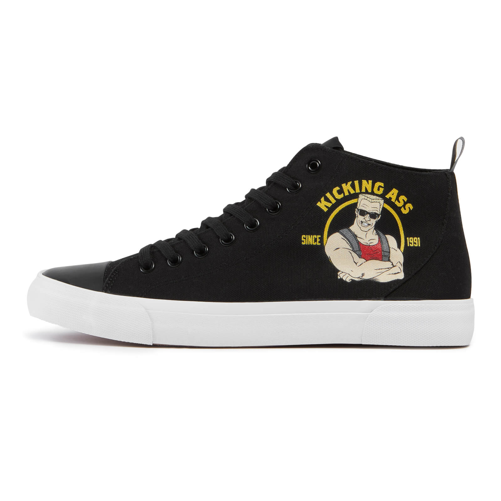 Akedo x Duke Nukem Kicking Ass High Top - Black - US Men's 10.5 / US Women's 12 / UK 10 / EU 44.5