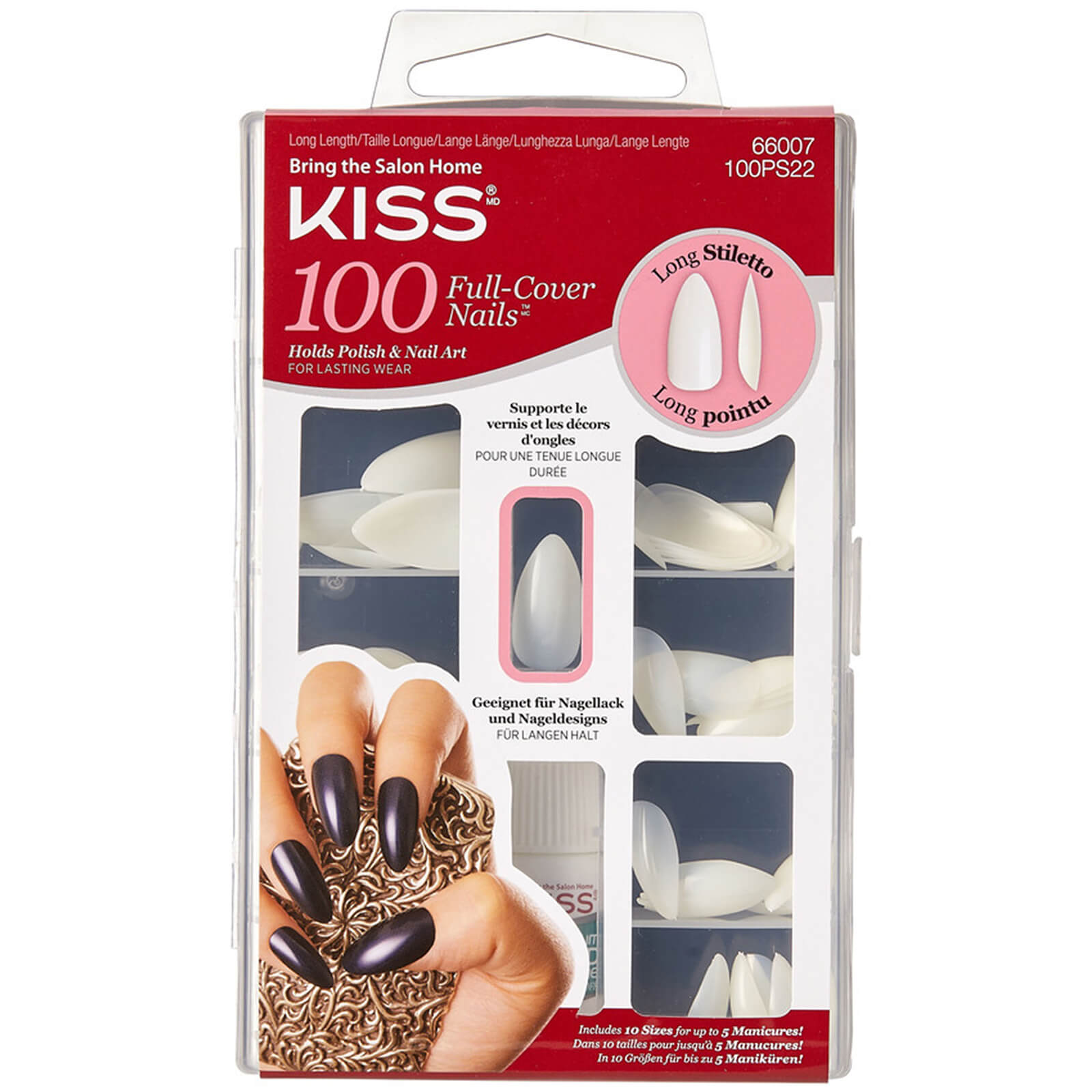 KISS 100 Nails (Various Sizes) - Long Stiletto