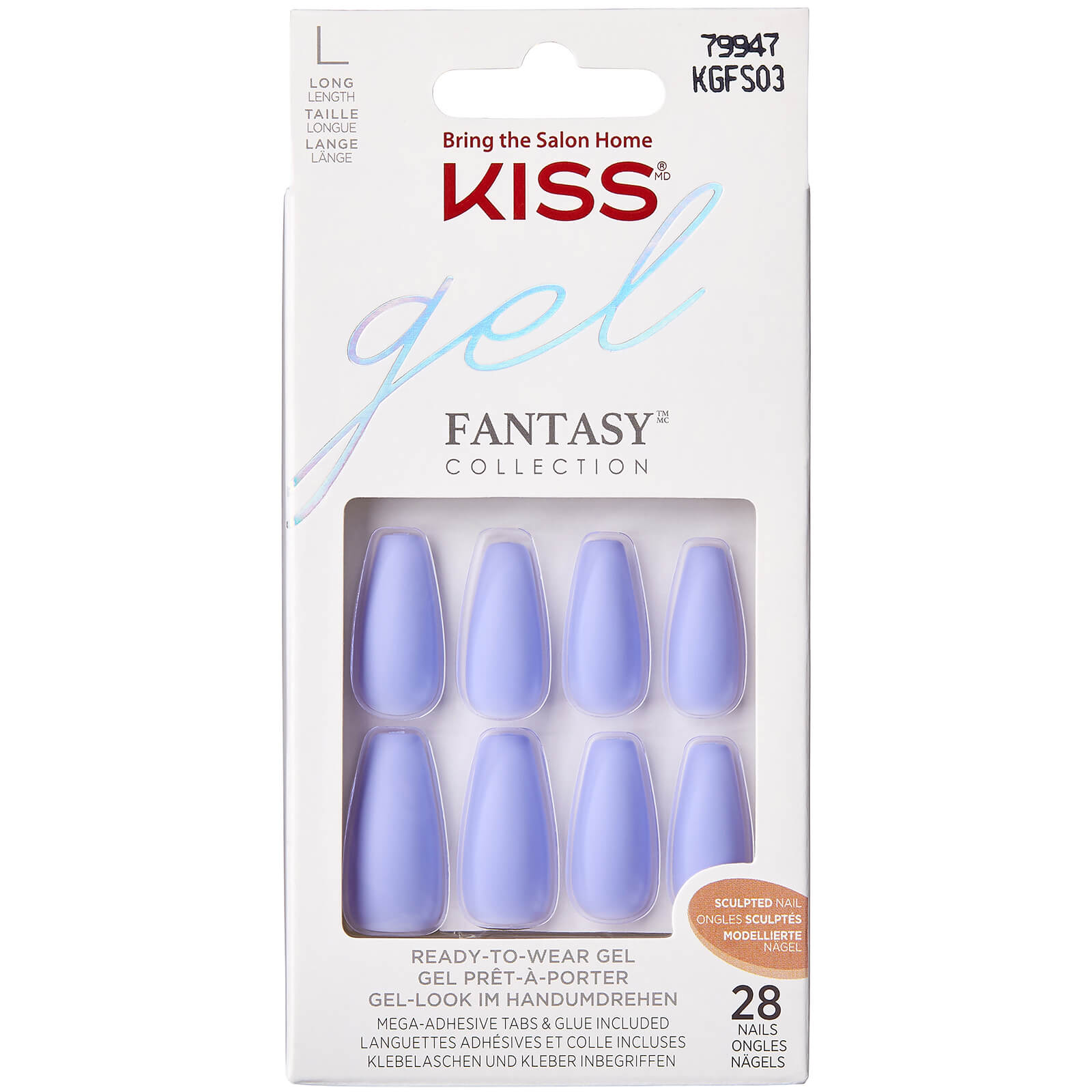 KISS Gel Fantasy Sculpted Nails (Various Shades) - Night After