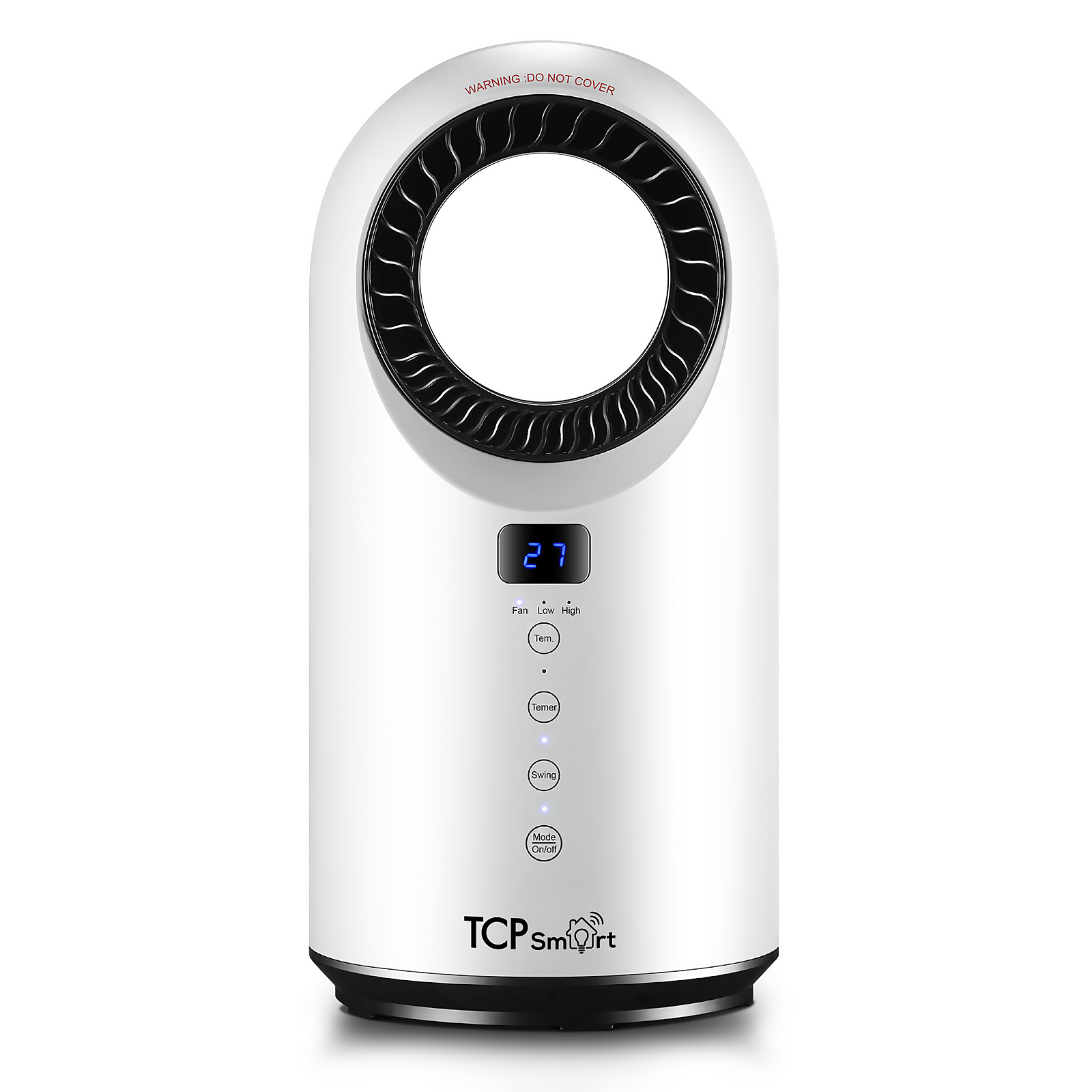 TCP Smart Wifi Portable Bladeless Heater & Cooling Fan 1500W White