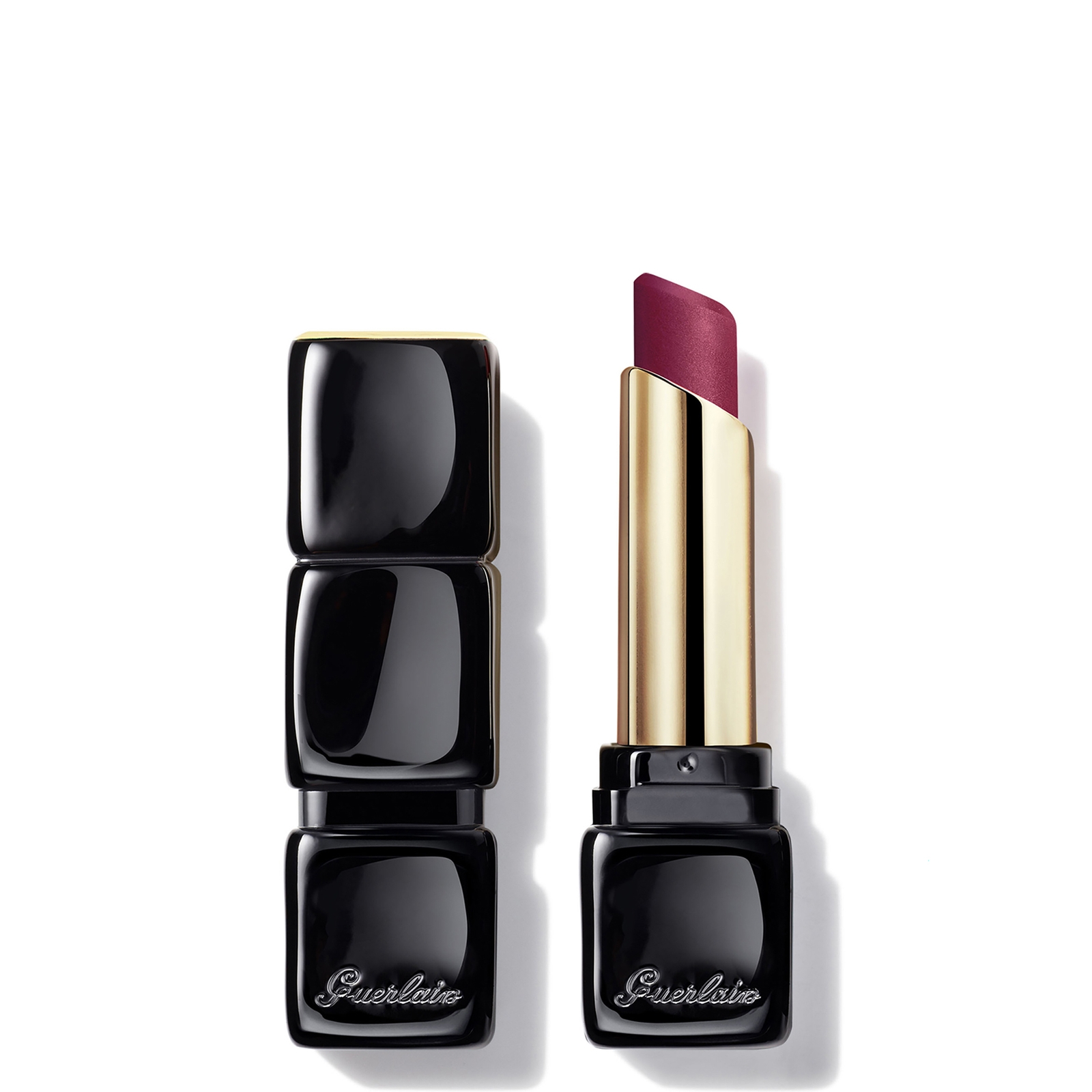 GUERLAIN Kisskiss Tender Matte 16 Hour Comfort Lightweight Luminous Matte Lipstick 2.8g (Various Shades) - 880 Caress Plum