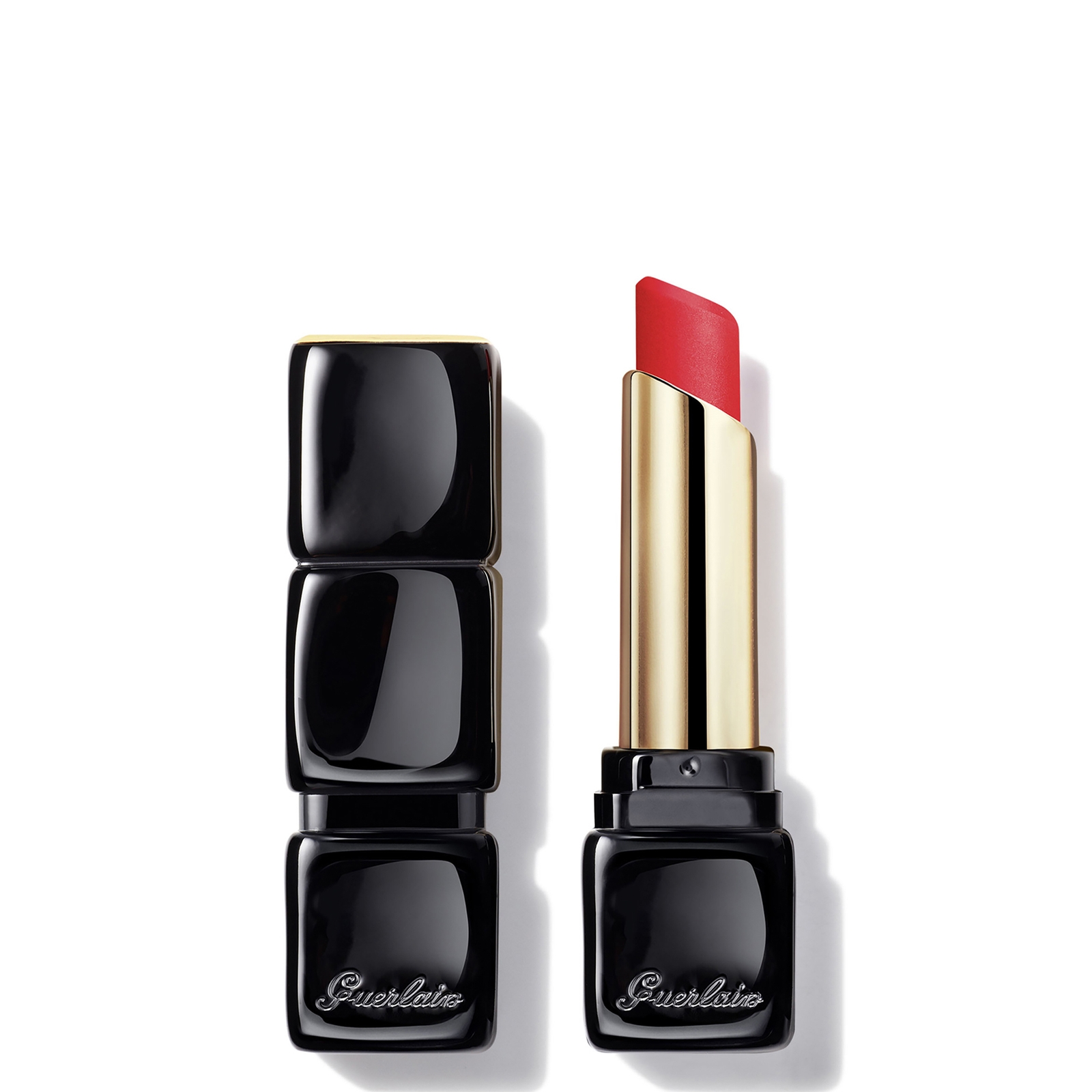 GUERLAIN Kisskiss Tender Matte 16 Hour Comfort Lightweight Luminous Matte Lipstick 2.8g (Various Shades) - 885 Gentle Coral