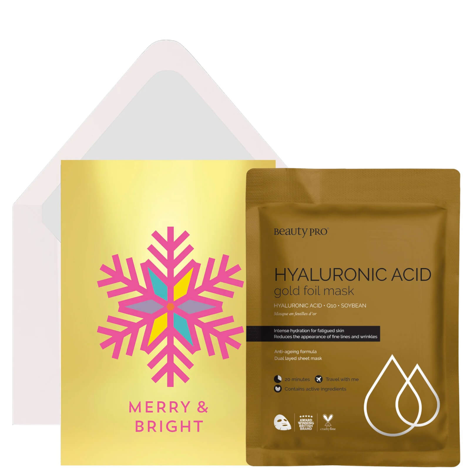 BeautyPro Christmask Card with Hyaluronic Acid Face Mask 25ml