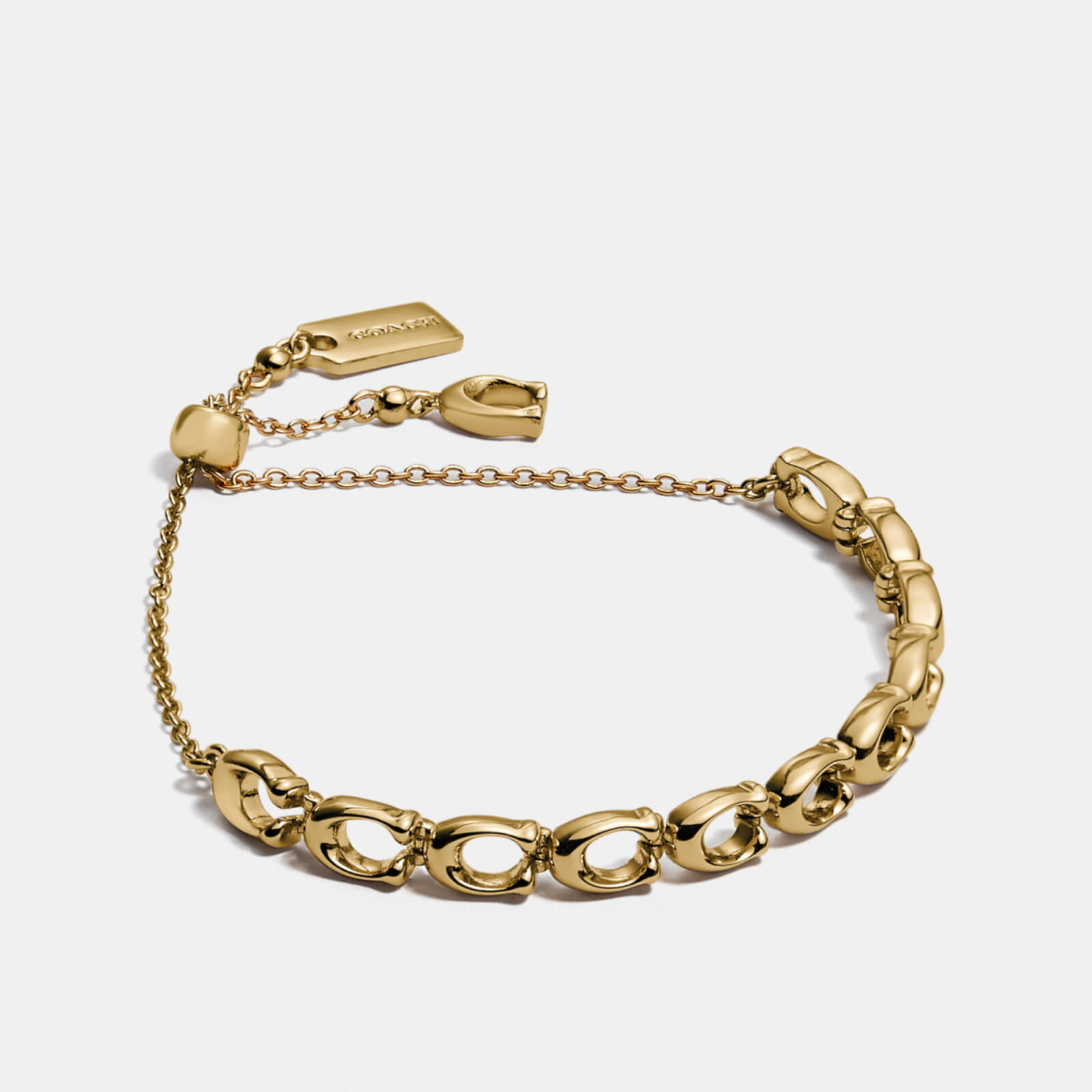 Coach Women's C Chain Link Friendship Slider Bracelet - Gold