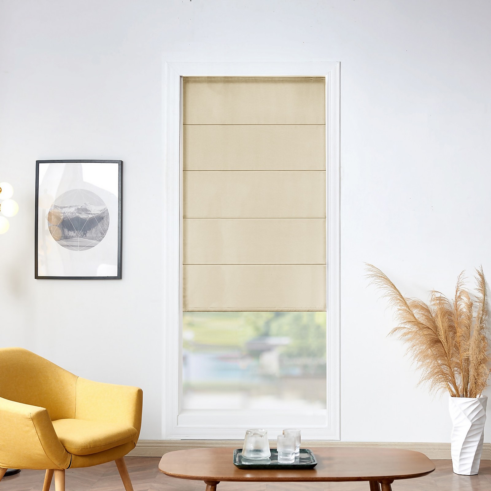 Photo of Roman Blind - Natural - 180x140cm