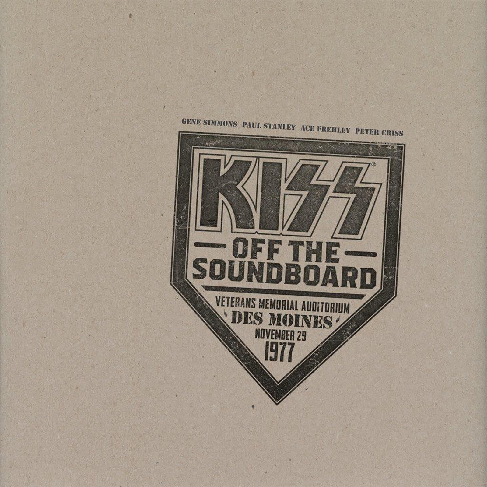 Kiss - Off The Soundboard: Des Moines – November 29, 1977 Vinyl