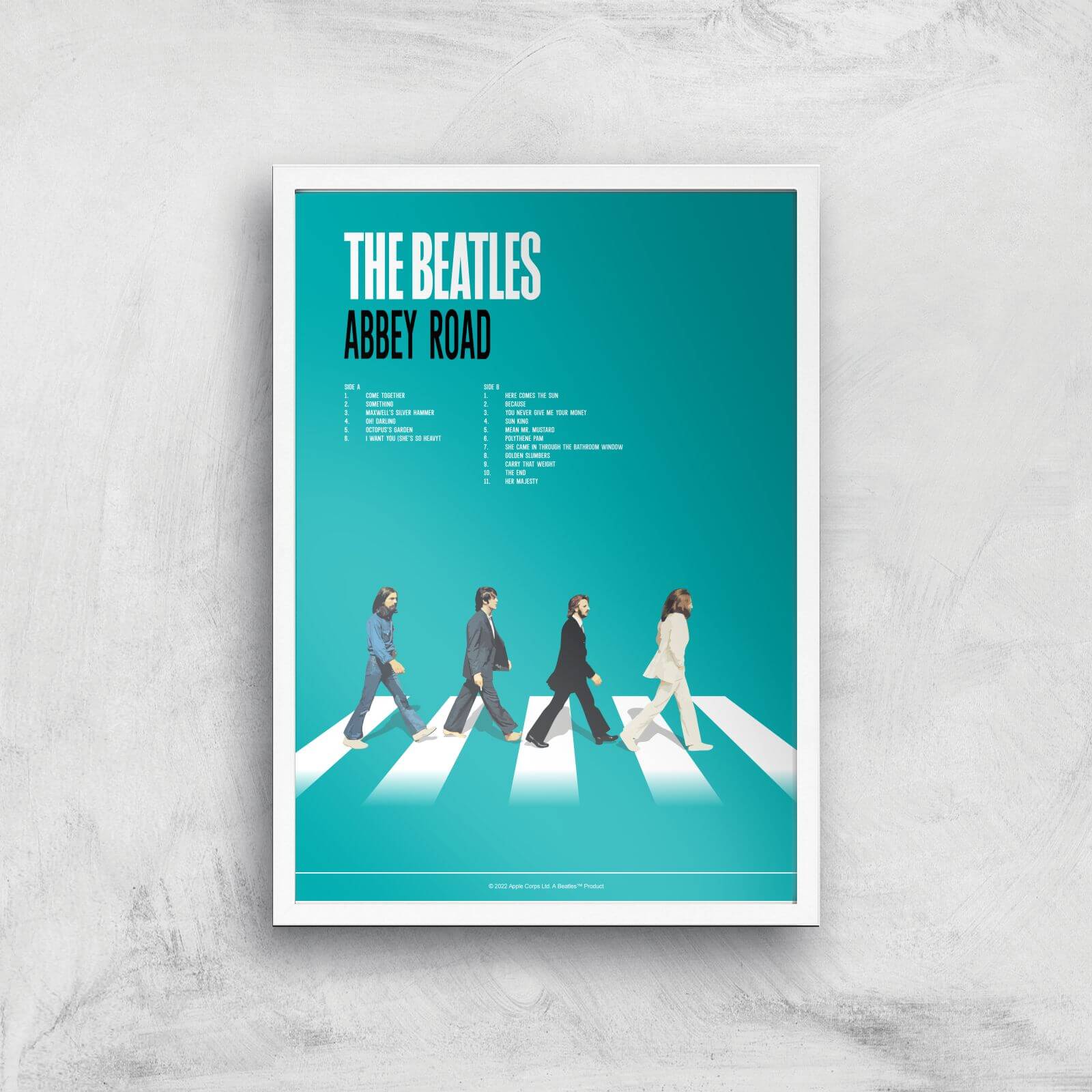 Abbey Road Collection The Crossing Giclee Art Print - A4 - White Frame