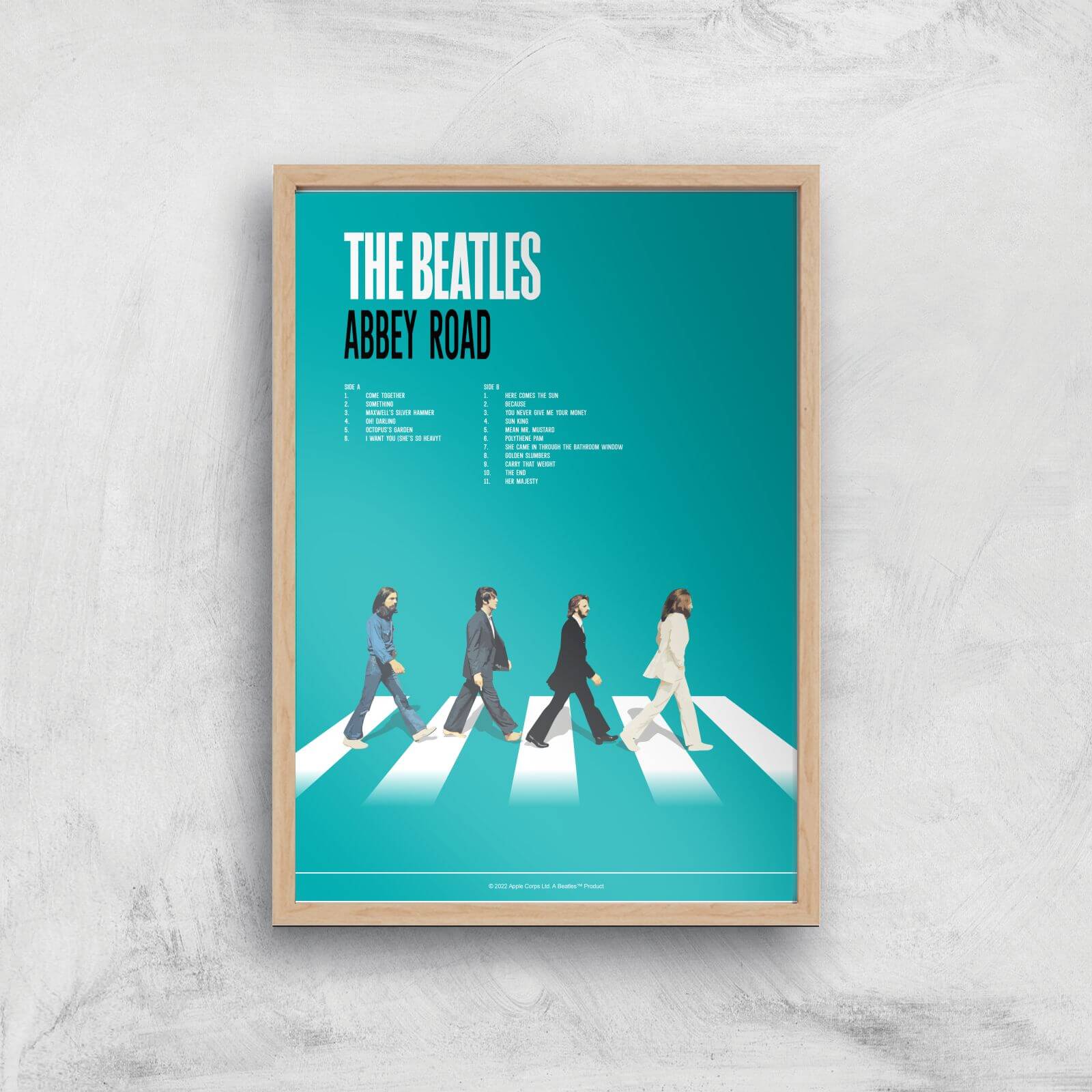 Abbey Road Collection The Crossing Giclee Art Print - A2 - Wooden Frame