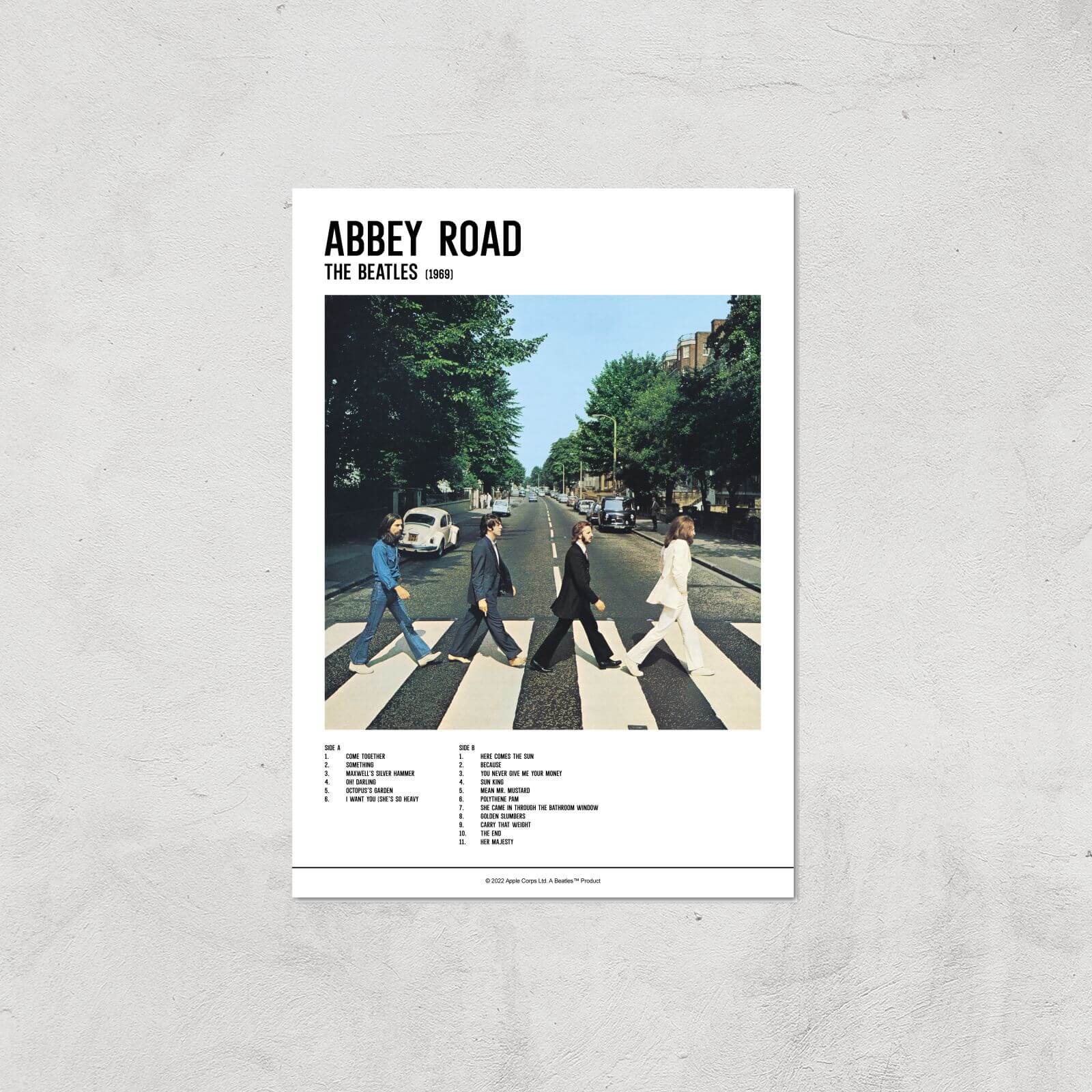 Abbey Road Collection Abbey Road Track List Giclee Art Print - A2 - Print Only