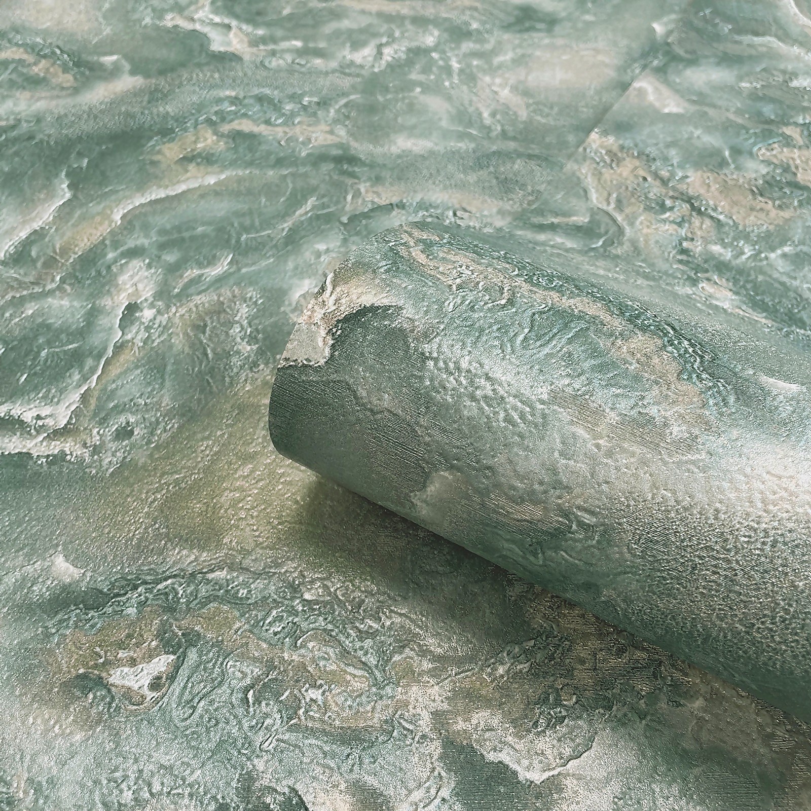 Photo of Belgravia Décor Marble Textured Green Wallpaper