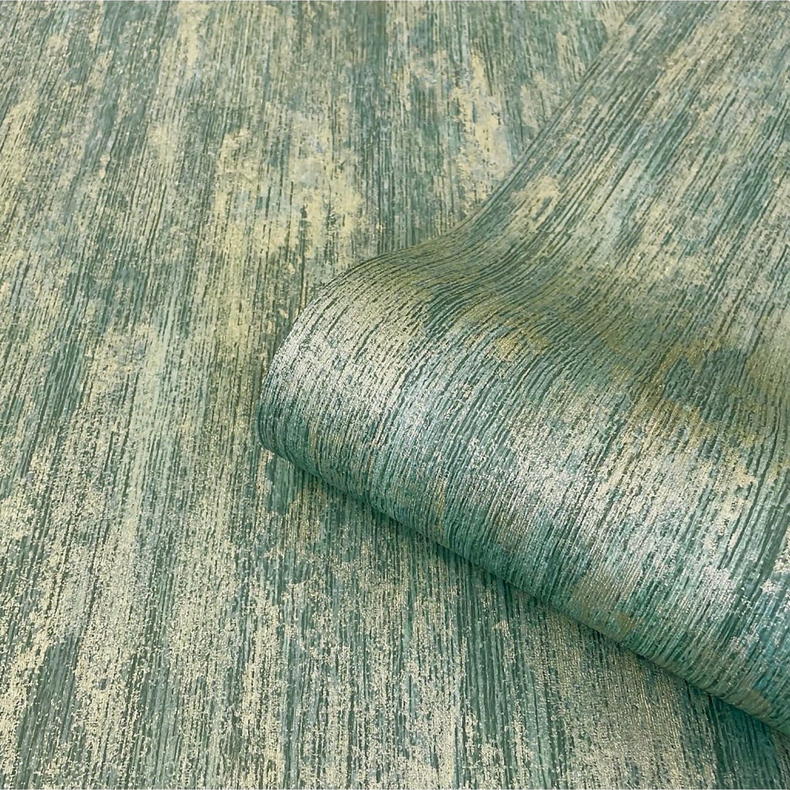 Photo of Belgravia Décor Retreat Distressed Textured Green Wallpaper A4 Size Sample