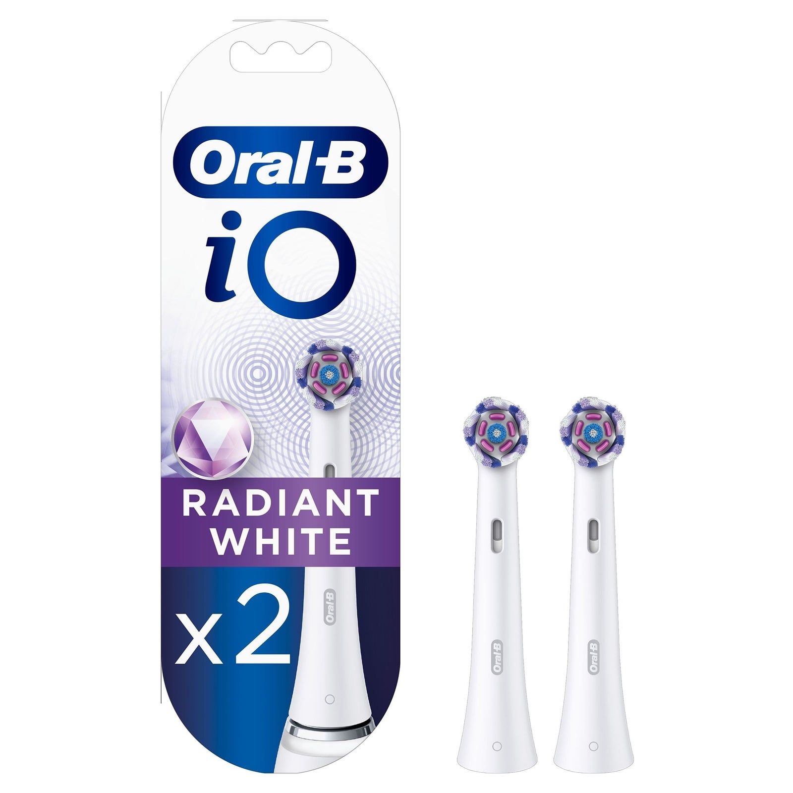 Oral B iO Radiant White Toothbrush Heads  Pack of 2 Counts