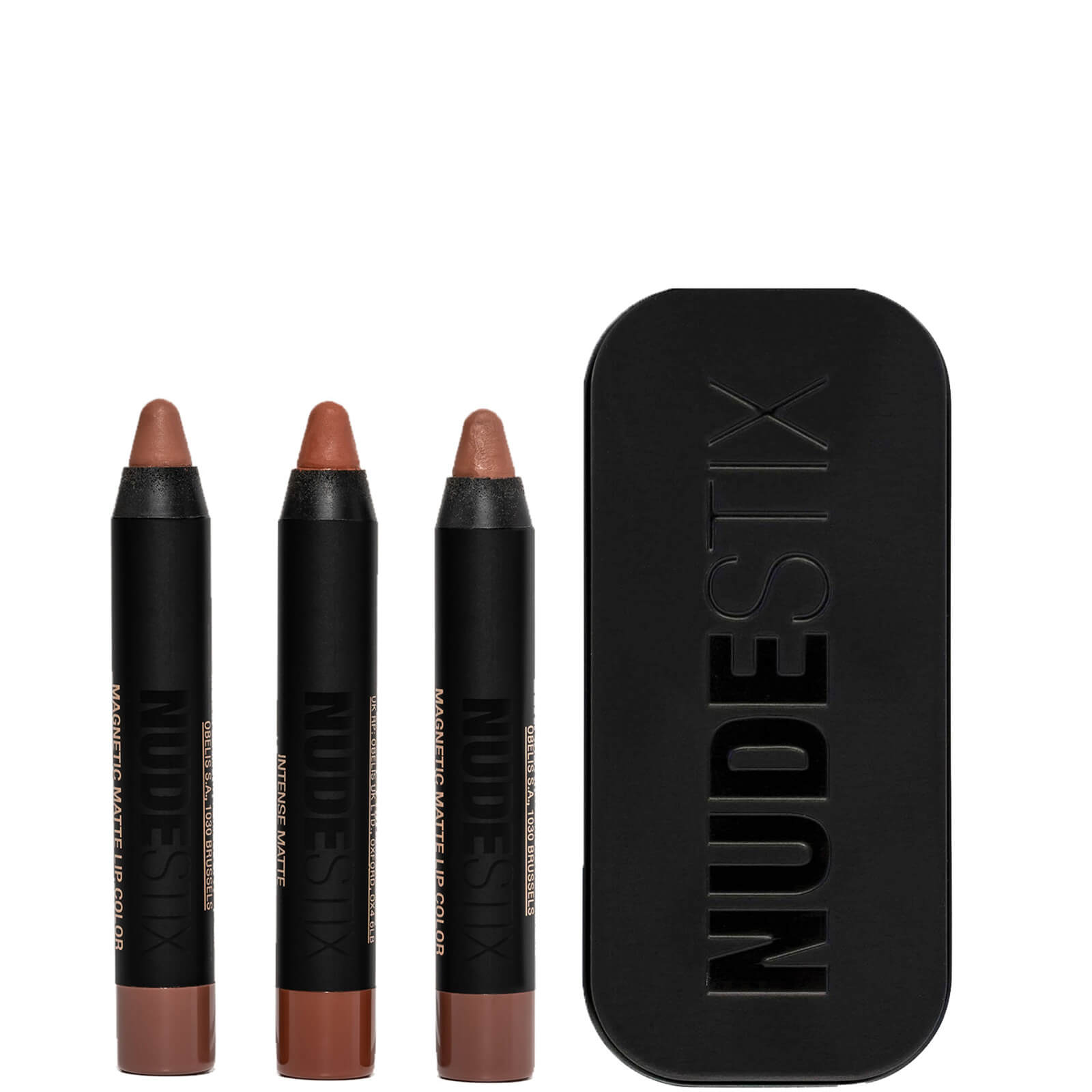 Фото - Помада й блиск для губ Nudestix 90's Nude Lips Mini Kit F4008242 