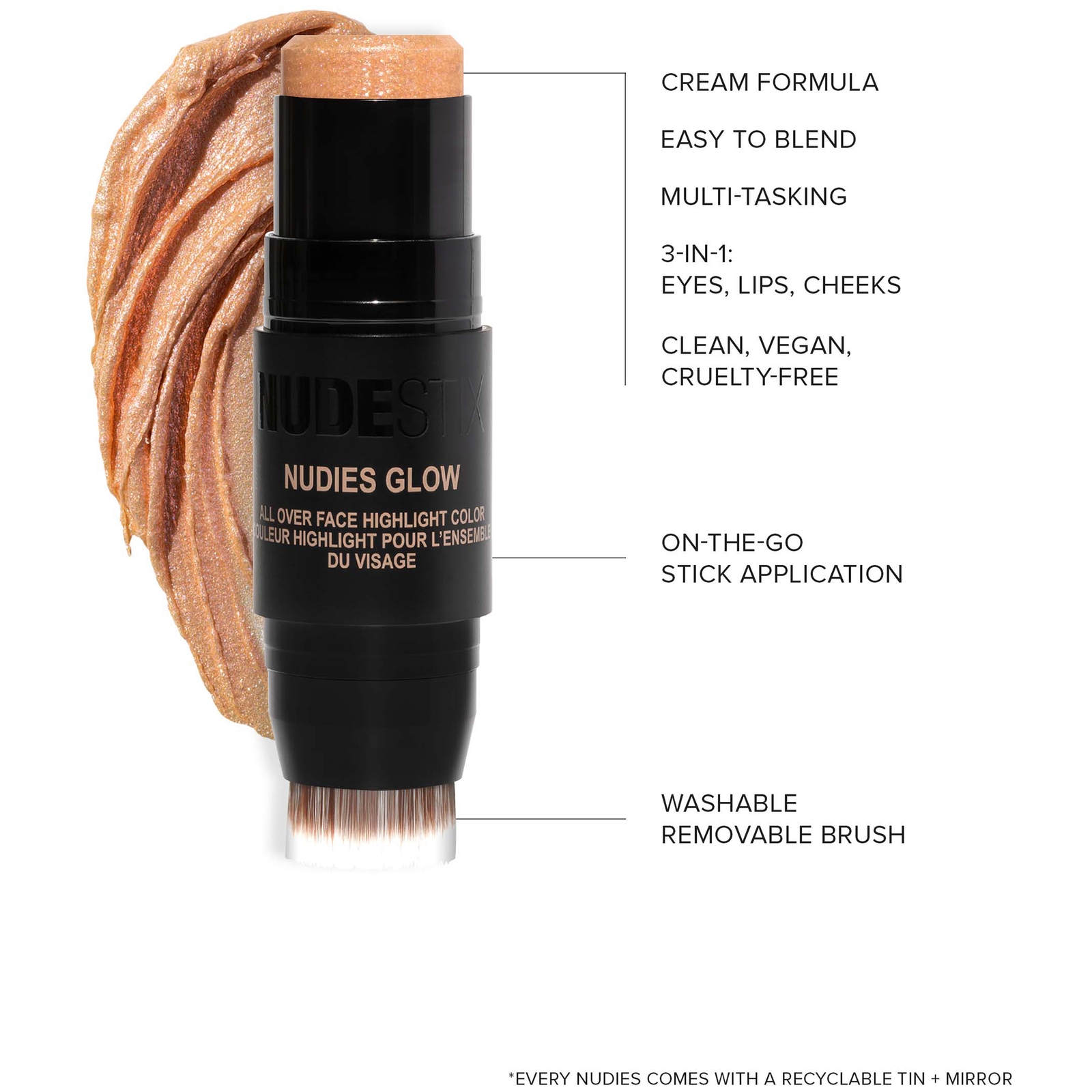 Thumbnail - NUDESTIX Nudies Glow All Over Face Highlight Colour 8g (Various Shades) - Euphorix