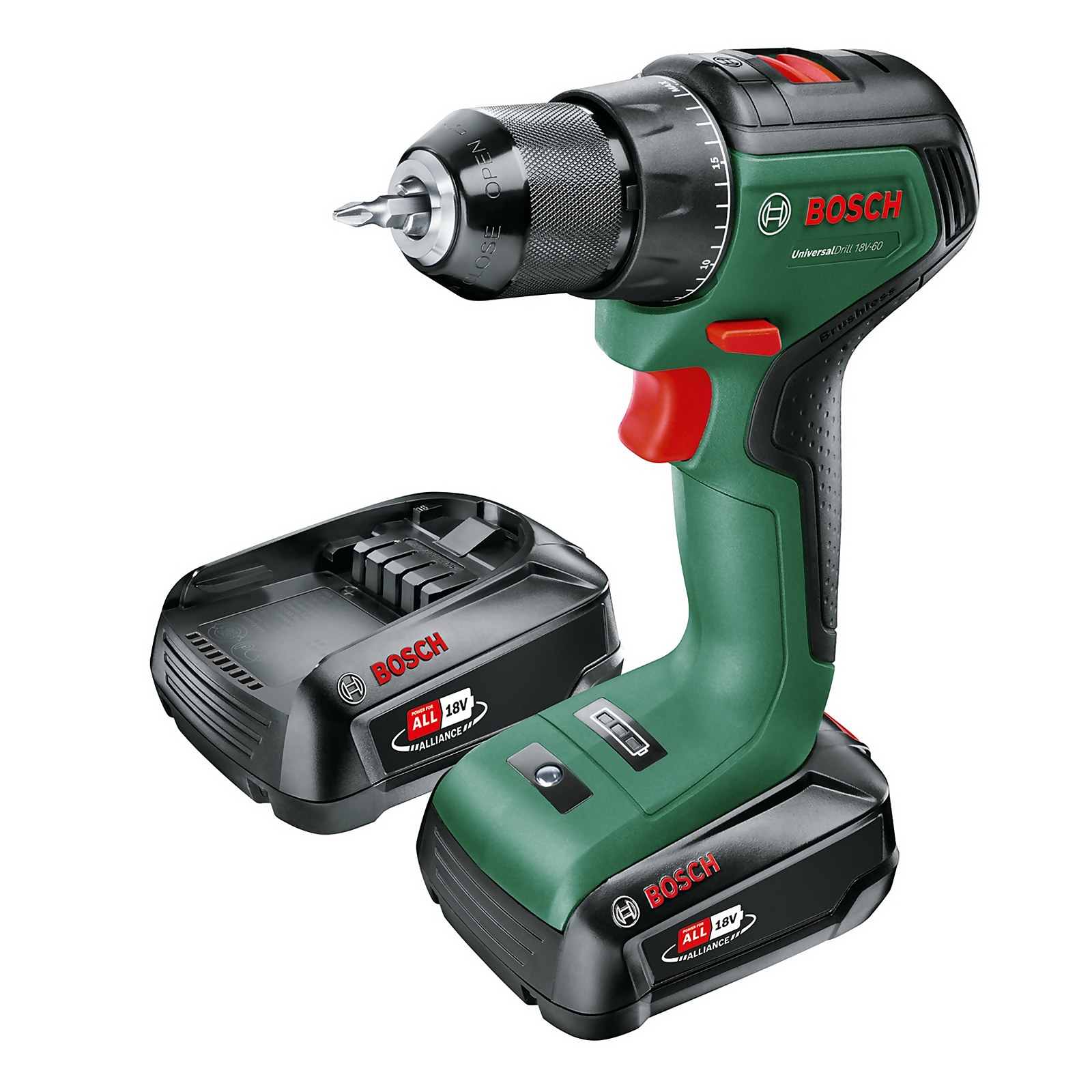 Photo of Bosch Universaldrill 18v60 With 2x 2 0ah Batteries & Al 18v 20 Charger