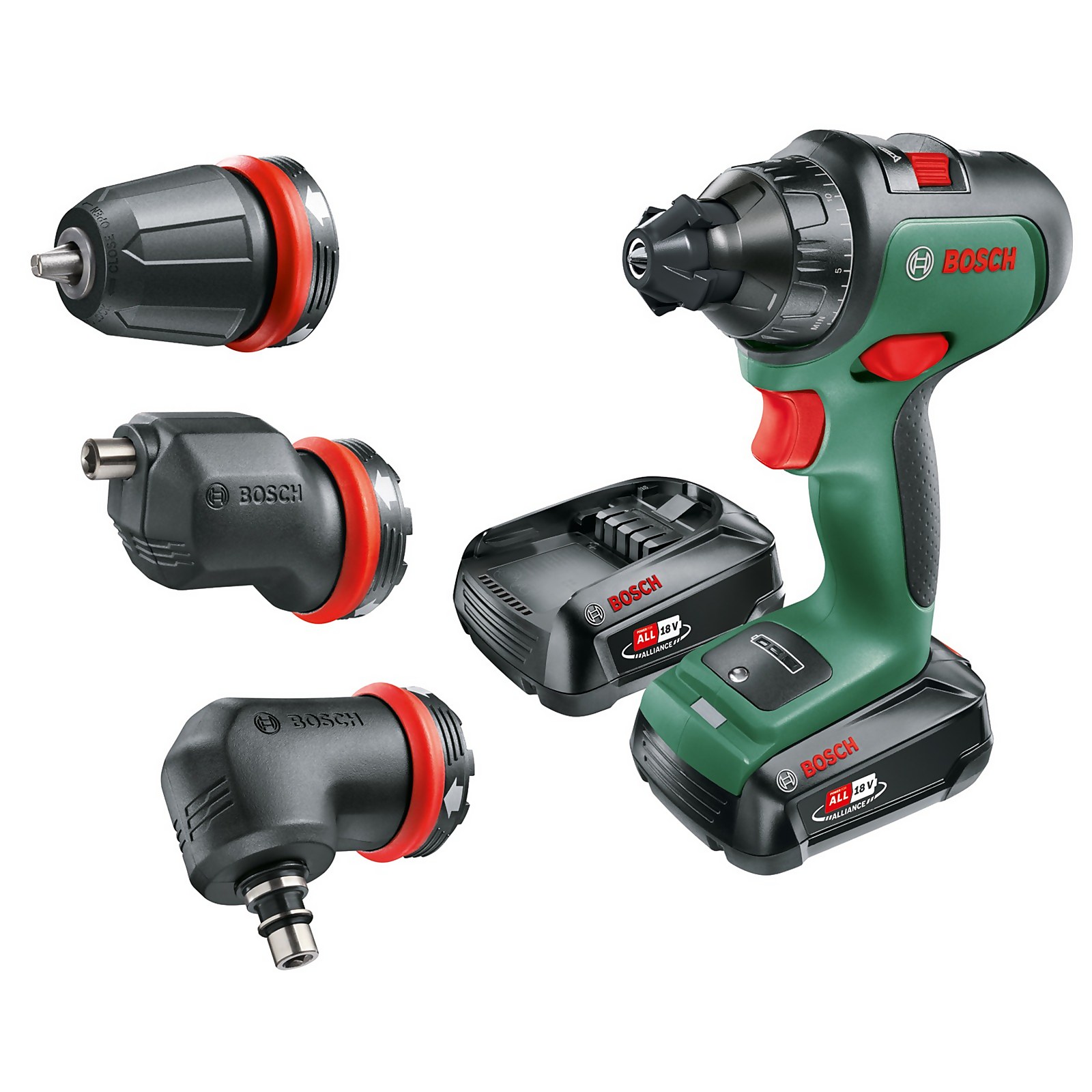 Photo of Bosch Advanceddrill 18 With 2 X 2.5 Ah Batteries- Charger & 3 Attachment Set
