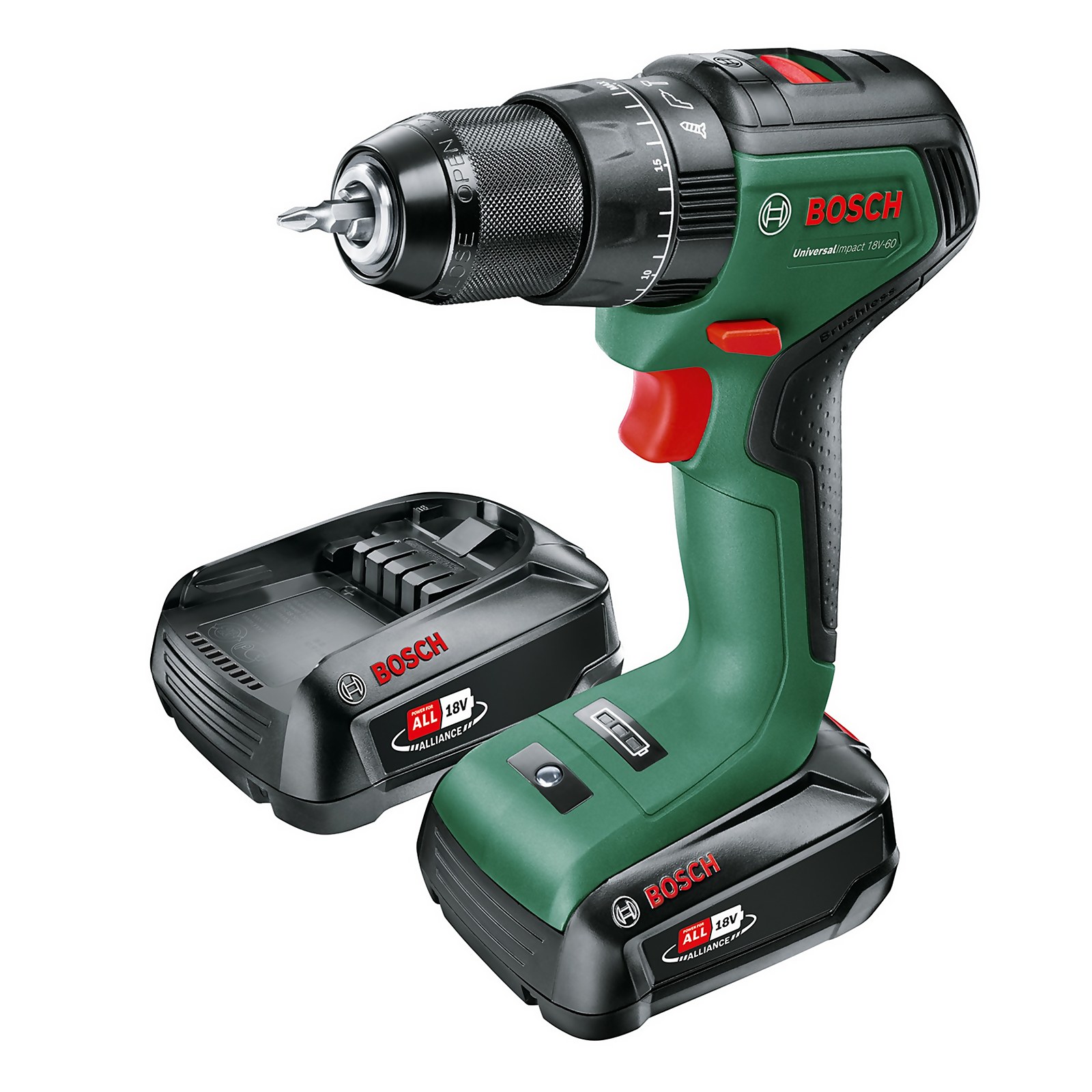 Photo of Bosch Universalimpact 18v-60 With 2 X 2ah Batteries & Al18v 20 Charger