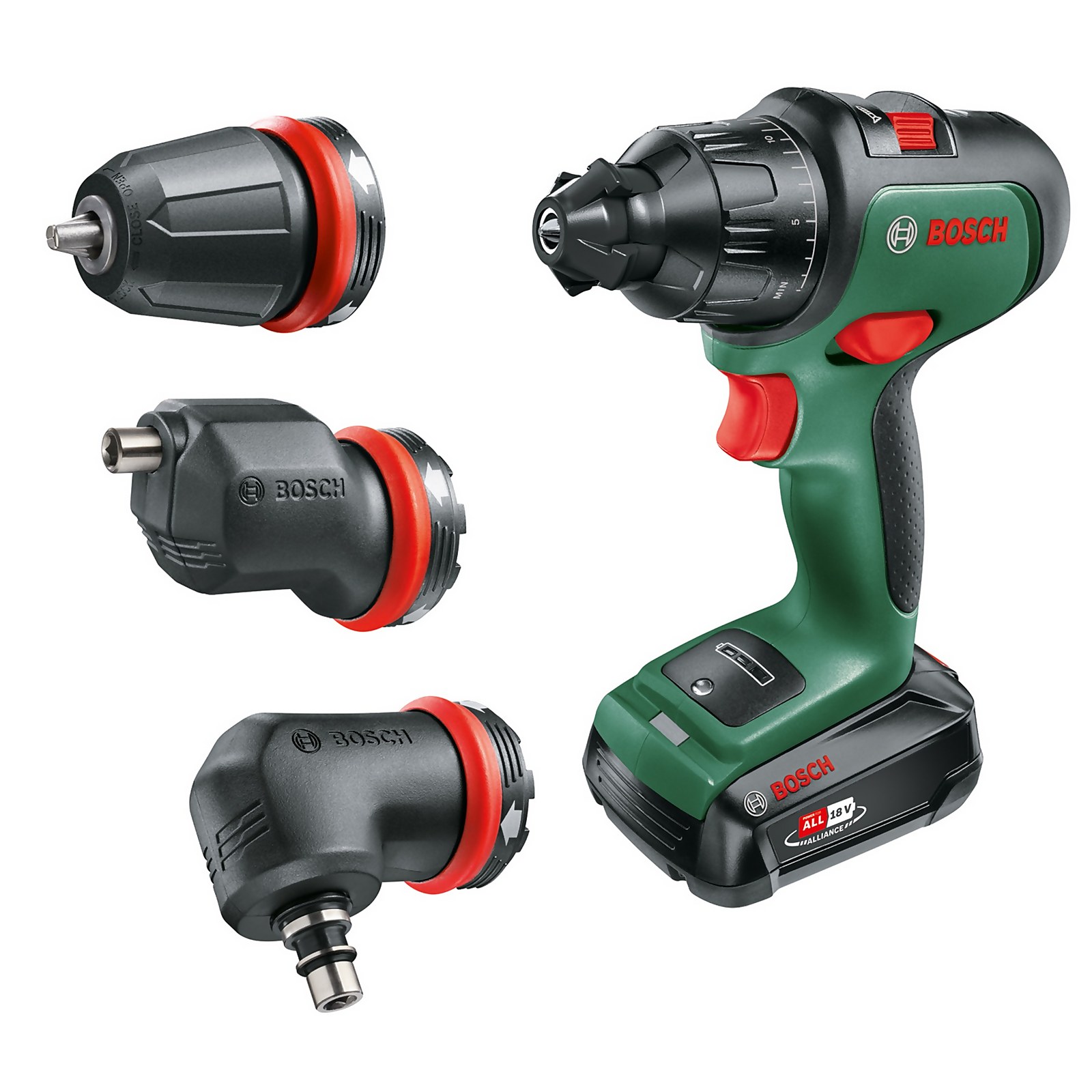 Bosch AdvancedImpact 18 Impact Driver with 1 x 2.5 Ah Battery, Charger & 3 Attachment Set