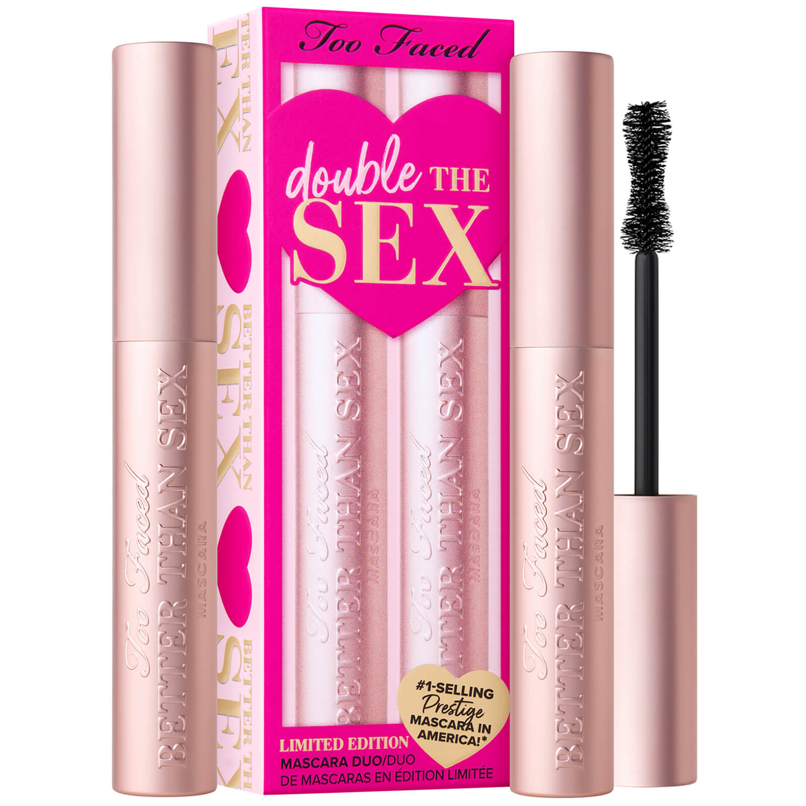 Too Faced Limited Edition Double The Sex Mascara Set (Worth £50.00)