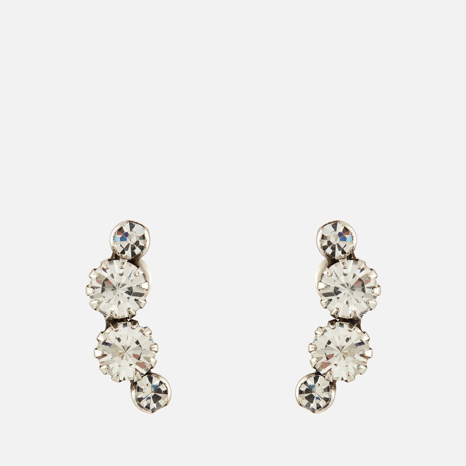 Isabel Marant Silver-Tone and Crystal Stud Earrings