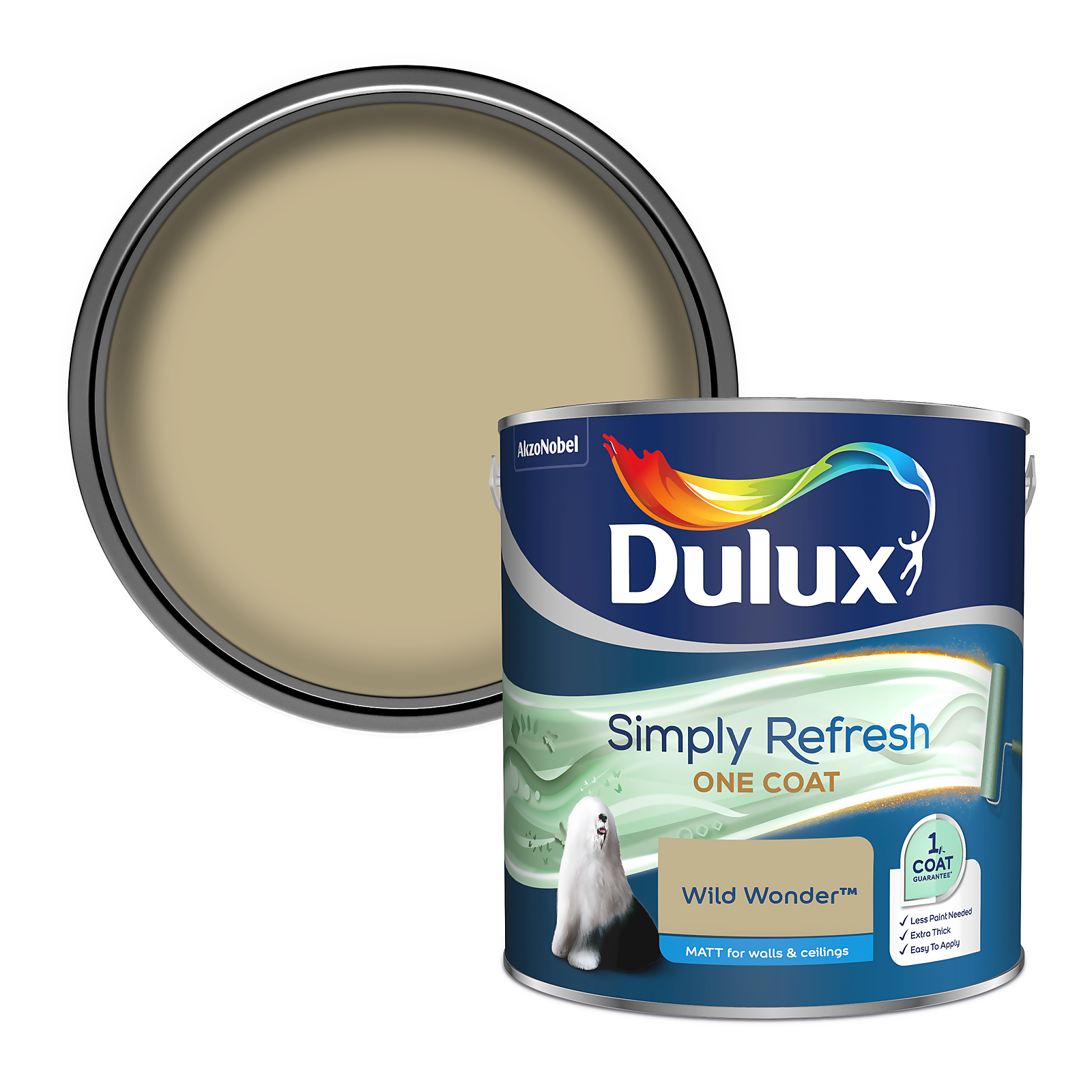 Photo of Dulux Simply Refresh One Coat Matt Emulsion Paint Wild Wonder - 2.5l
