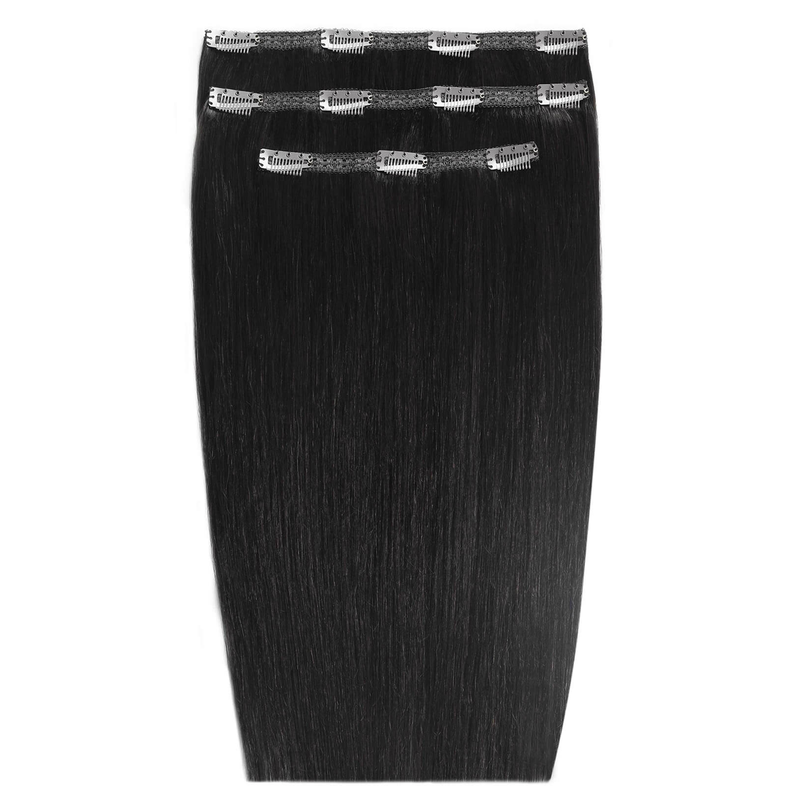 Beauty Works Deluxe Clip-in 16 Inch Extensions (Various Colours) - Jet Set Black